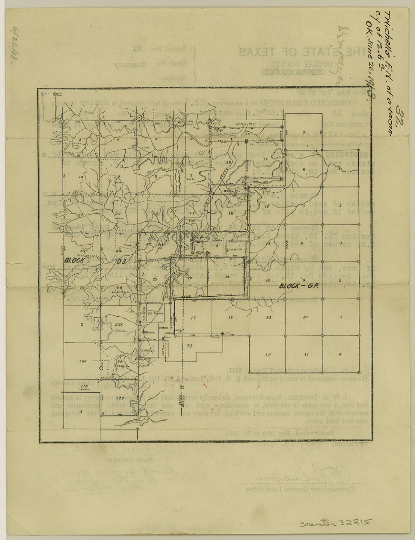 32215, Motley County Sketch File 32 (S), General Map Collection