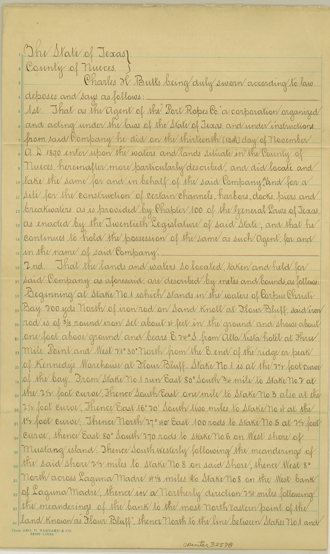 32578, Nueces County Sketch File 25a, General Map Collection