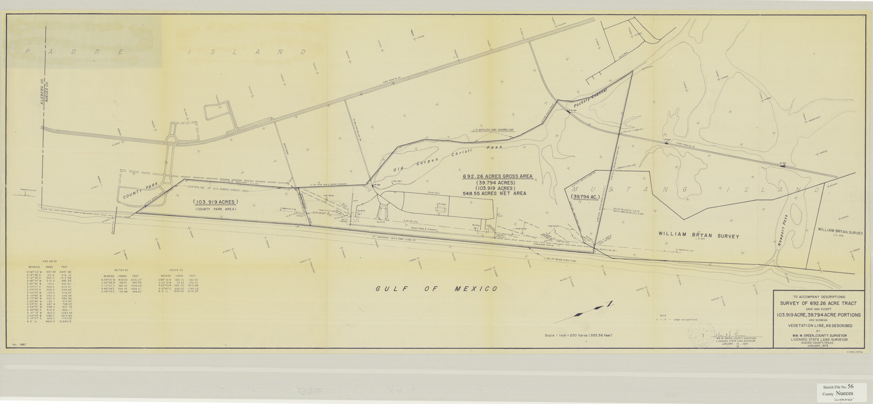 32874, Nueces County Sketch File 56, General Map Collection