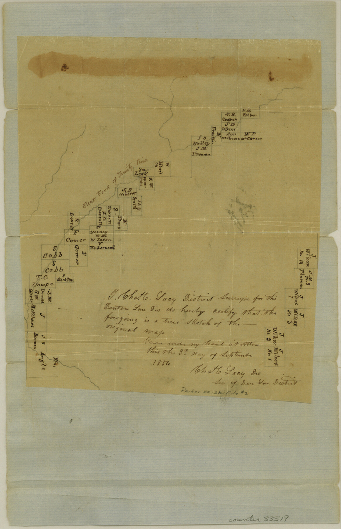 33519, Parker County Sketch File 2, General Map Collection