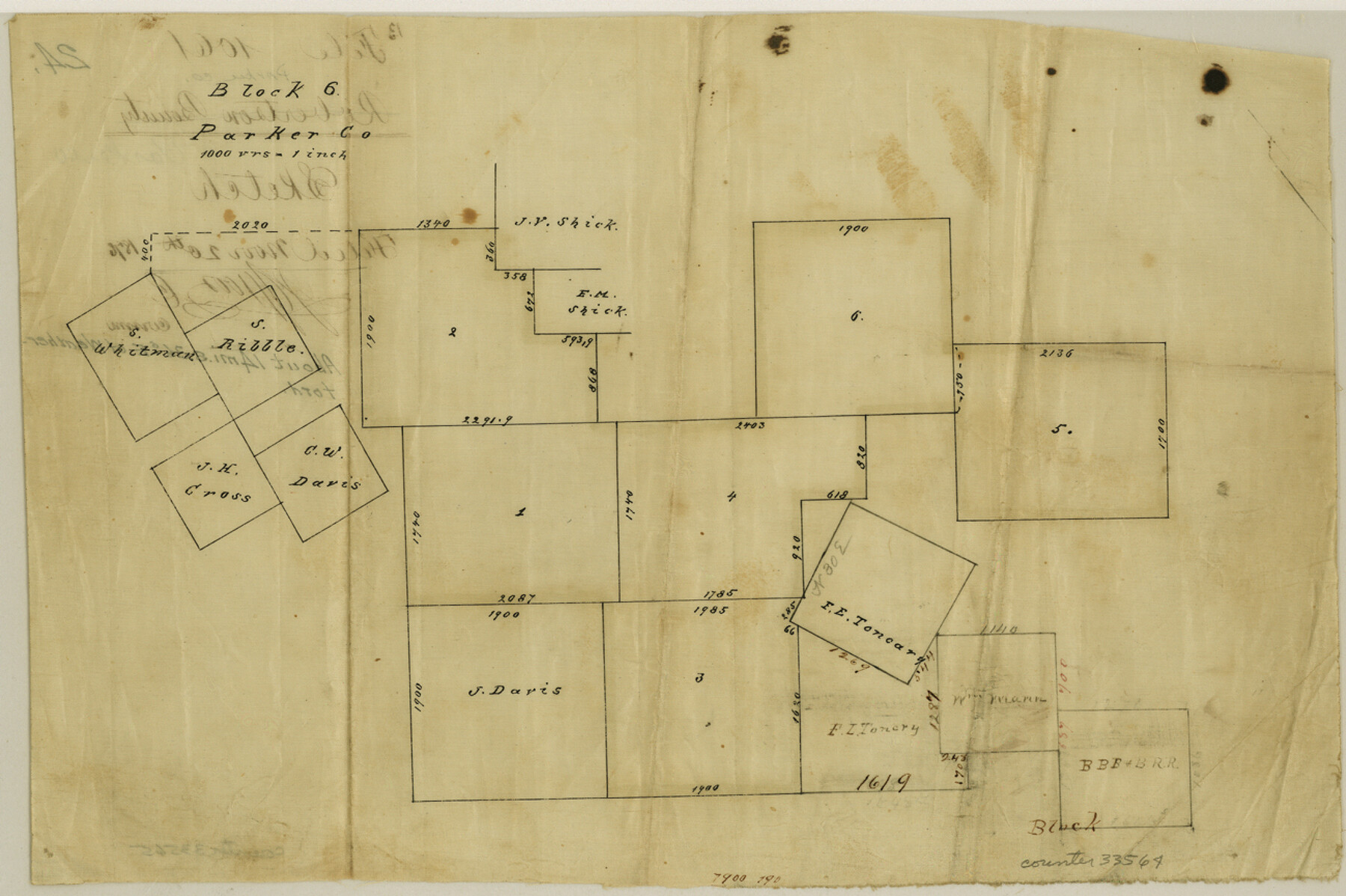 33564, Parker County Sketch File 24, General Map Collection