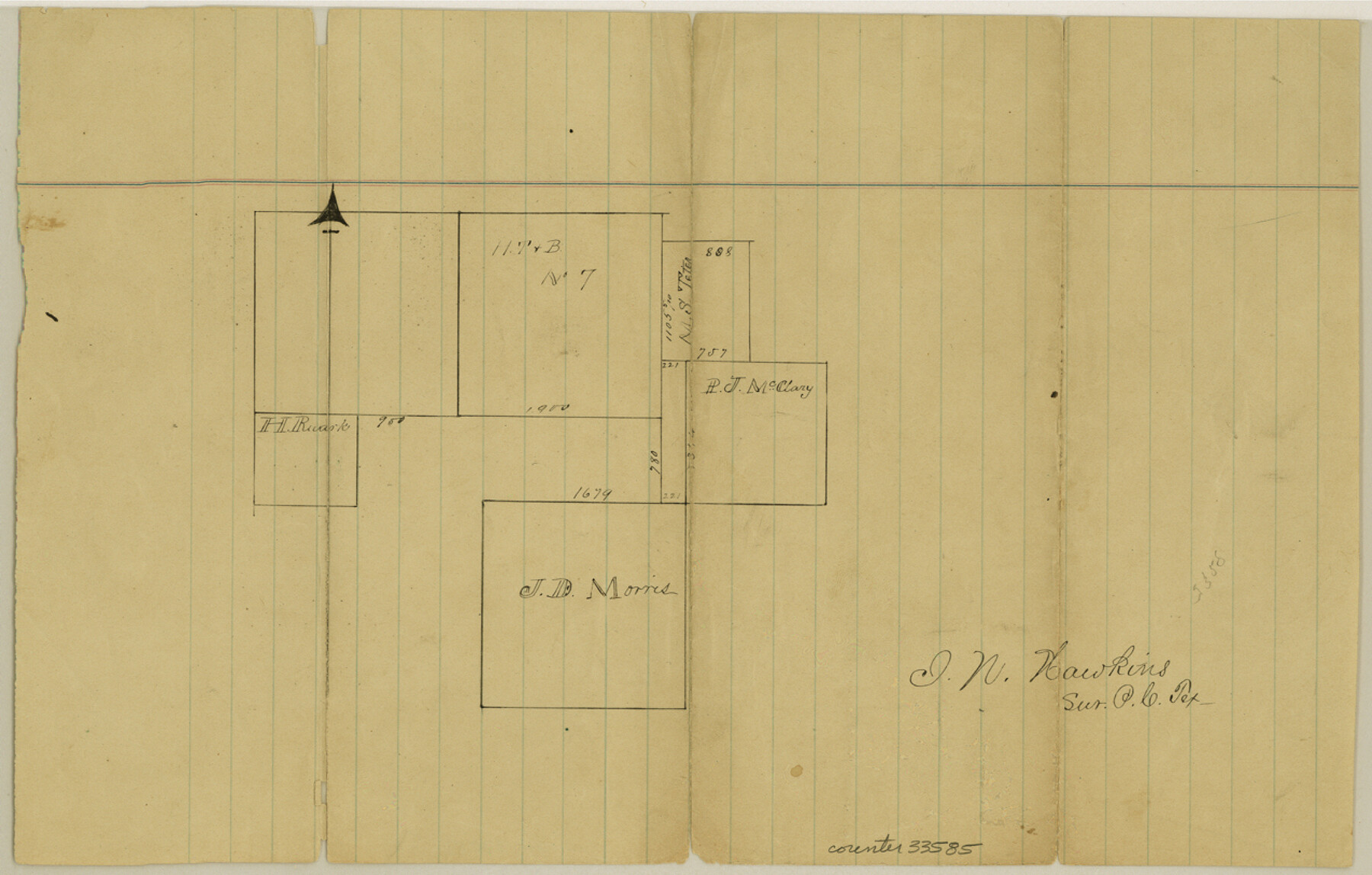 33585, Parker County Sketch File 40, General Map Collection