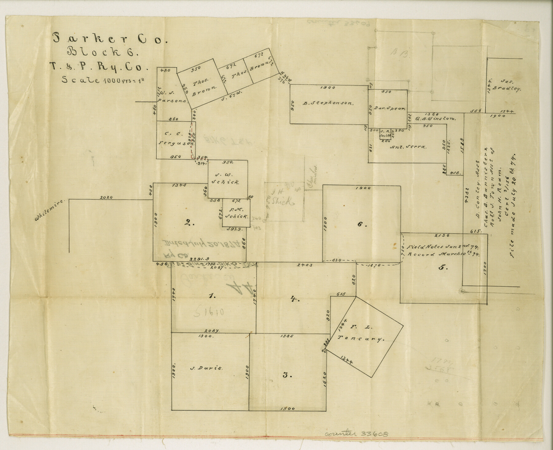 33608, Parker County Sketch File 44, General Map Collection