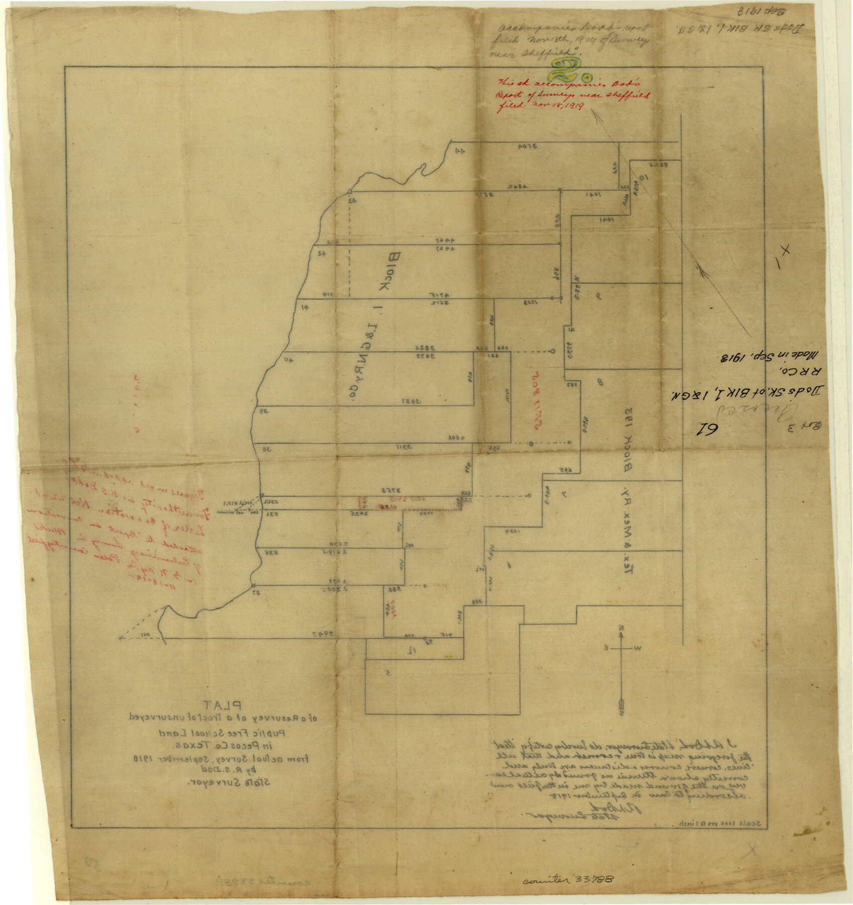 33788, Pecos County Sketch File 61, General Map Collection