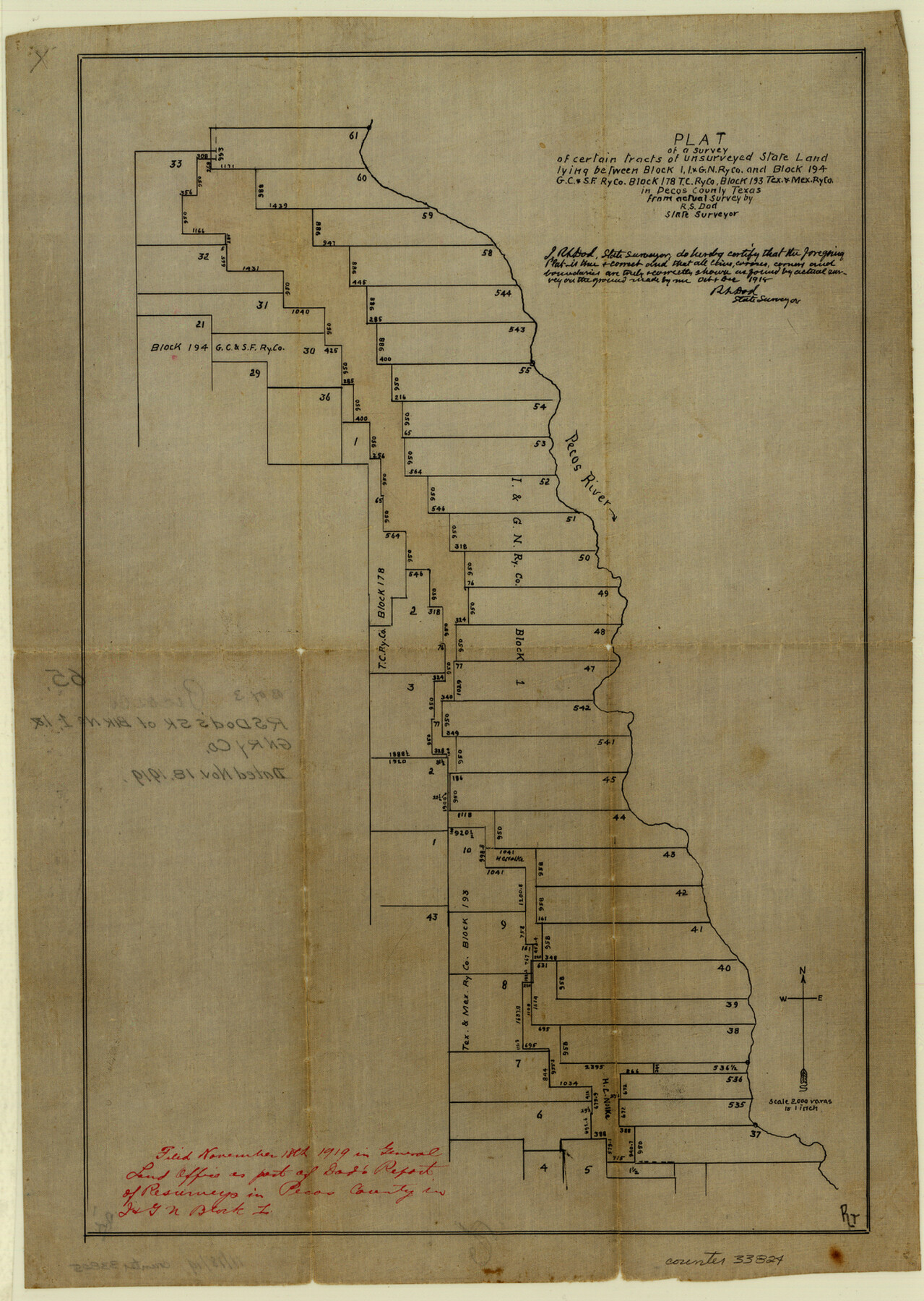 33824, Pecos County Sketch File 65, General Map Collection