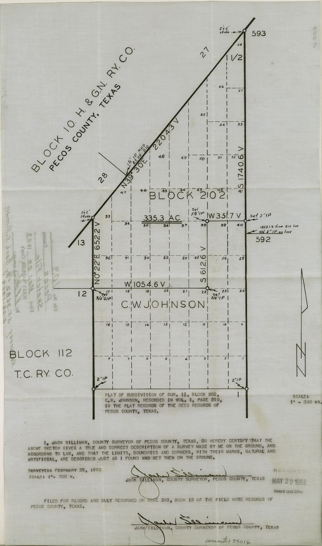 34016, Pecos County Sketch File 103, General Map Collection