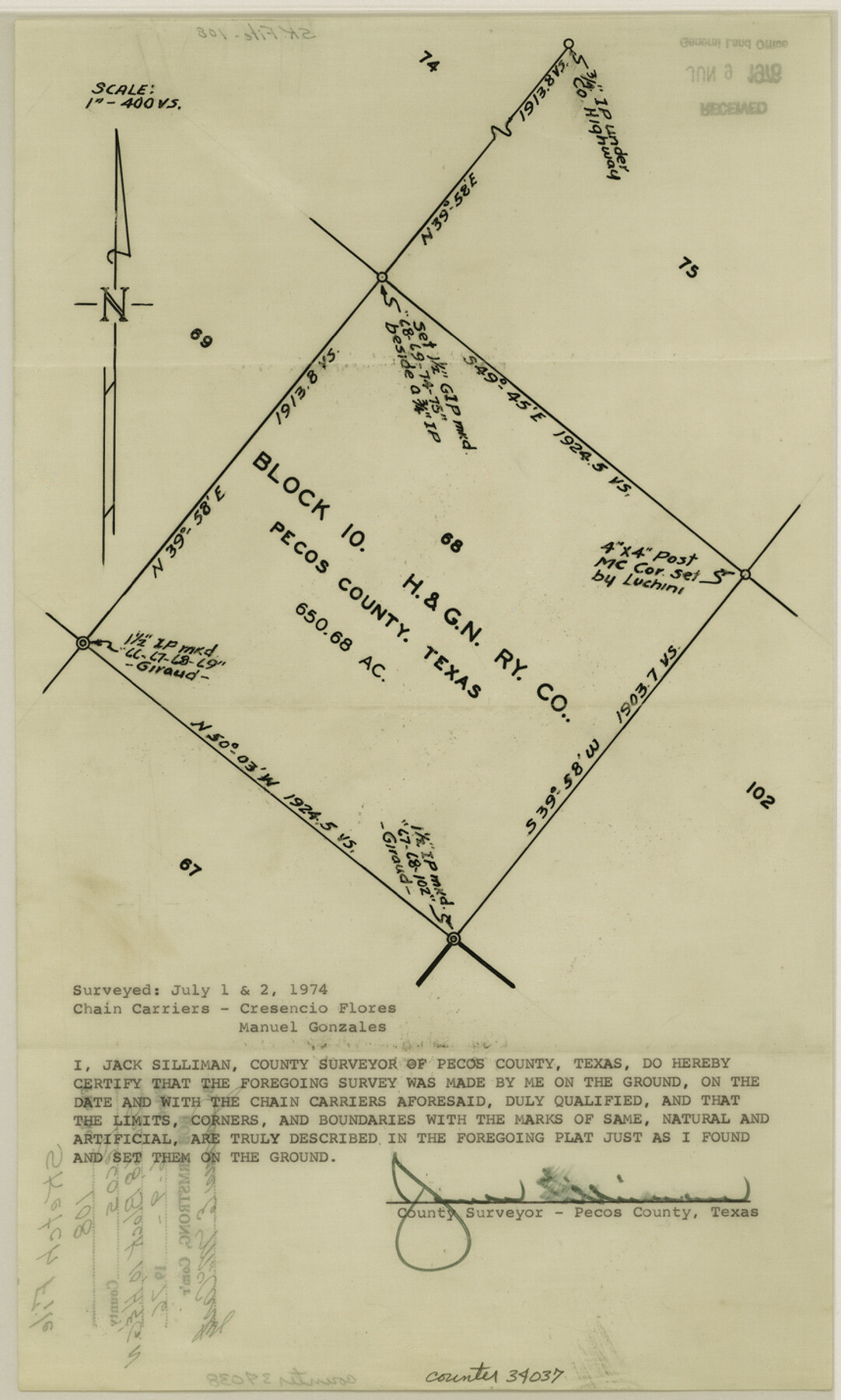 34037, Pecos County Sketch File 108, General Map Collection