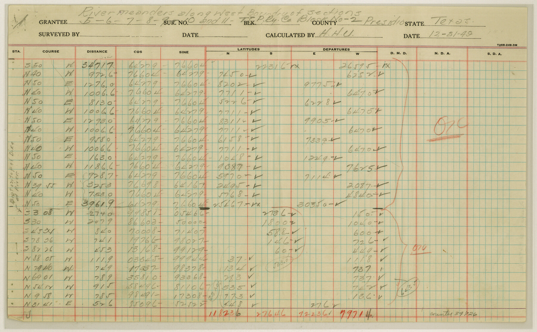 34726, Presidio County Sketch File 84 1/2, General Map Collection