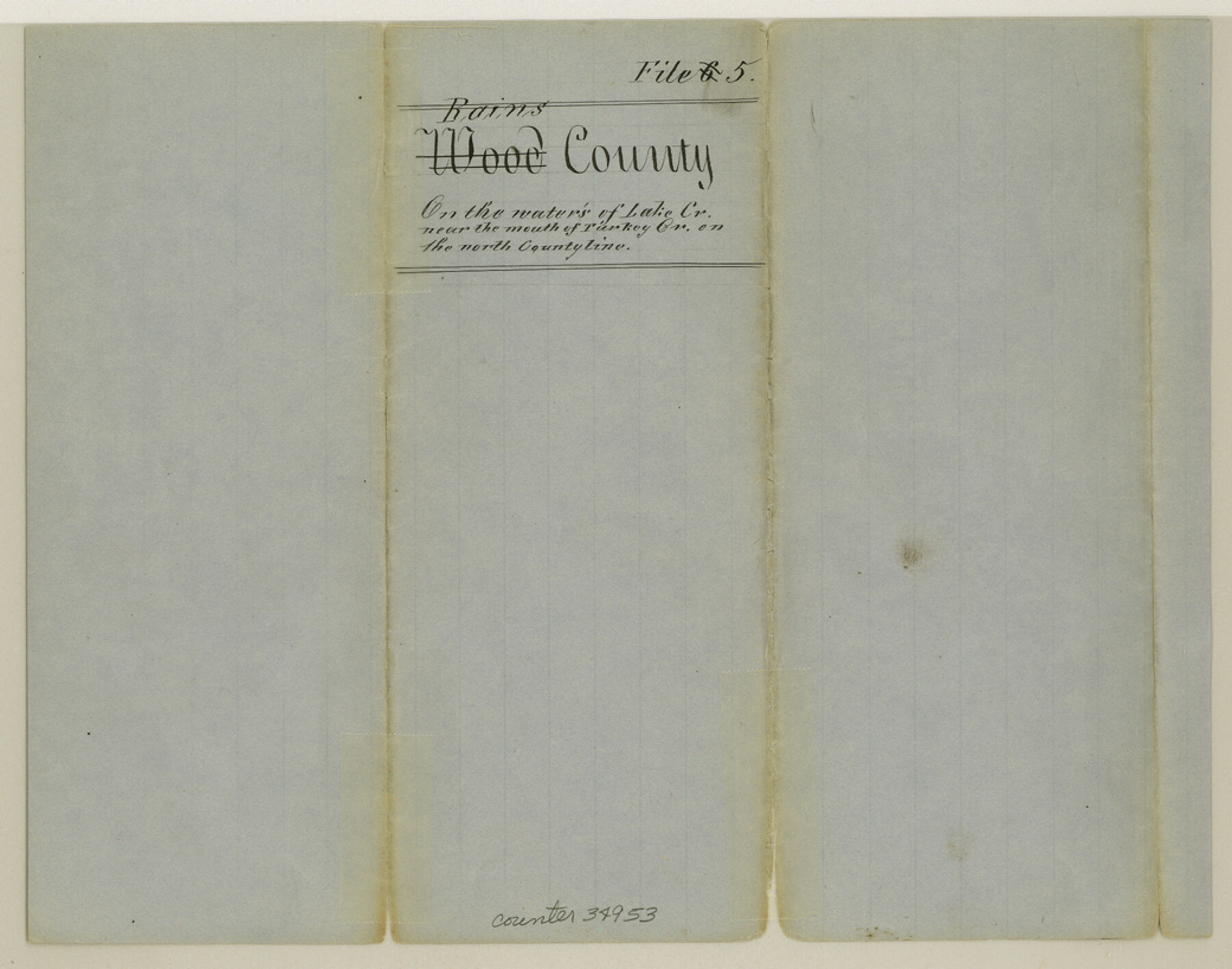 34953, Rains County Sketch File 5, General Map Collection