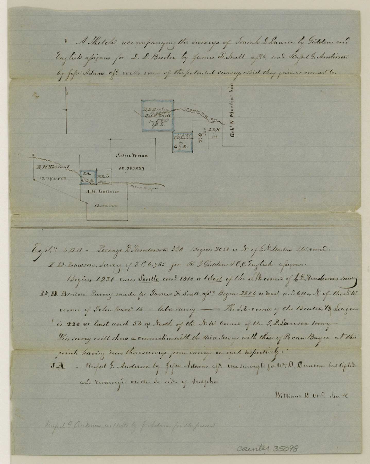 35098, Red River County Sketch File 3, General Map Collection