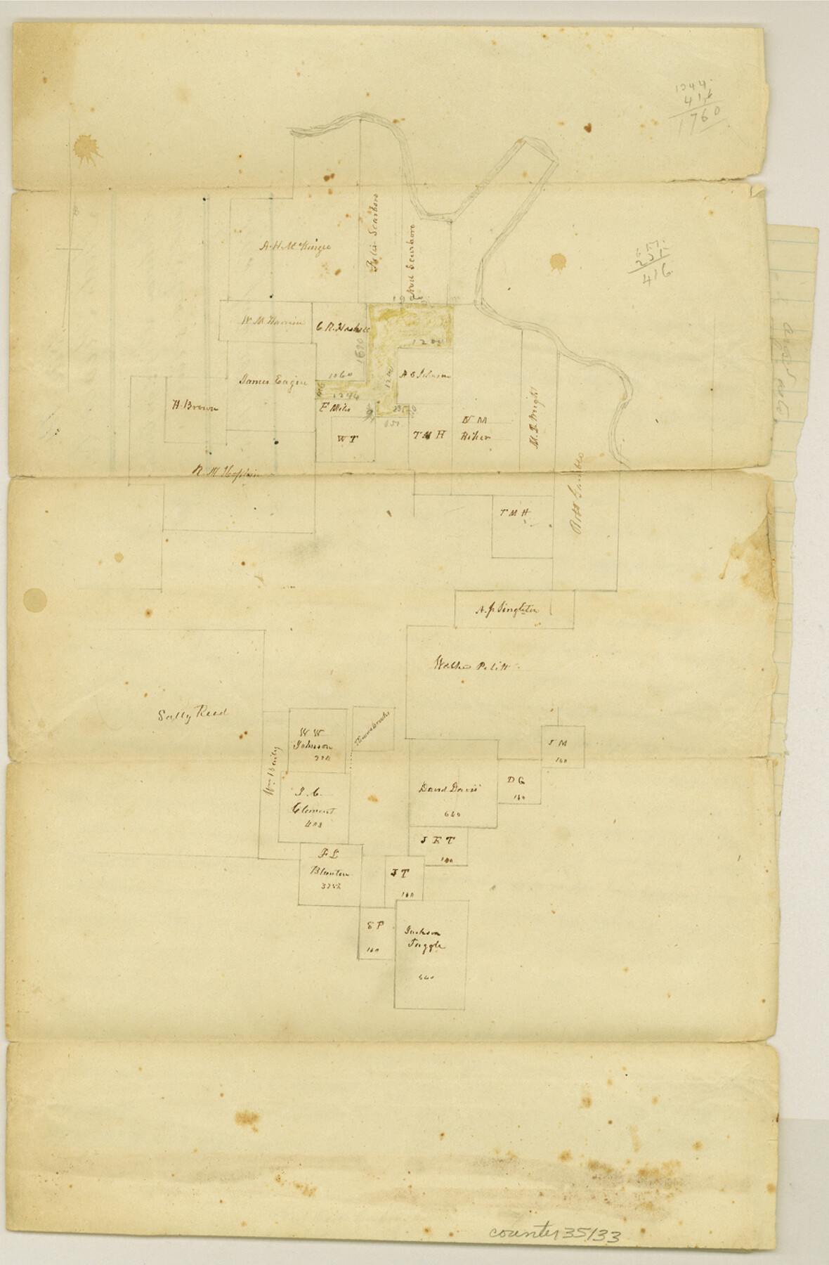 35133, Red River County Sketch File 14, General Map Collection