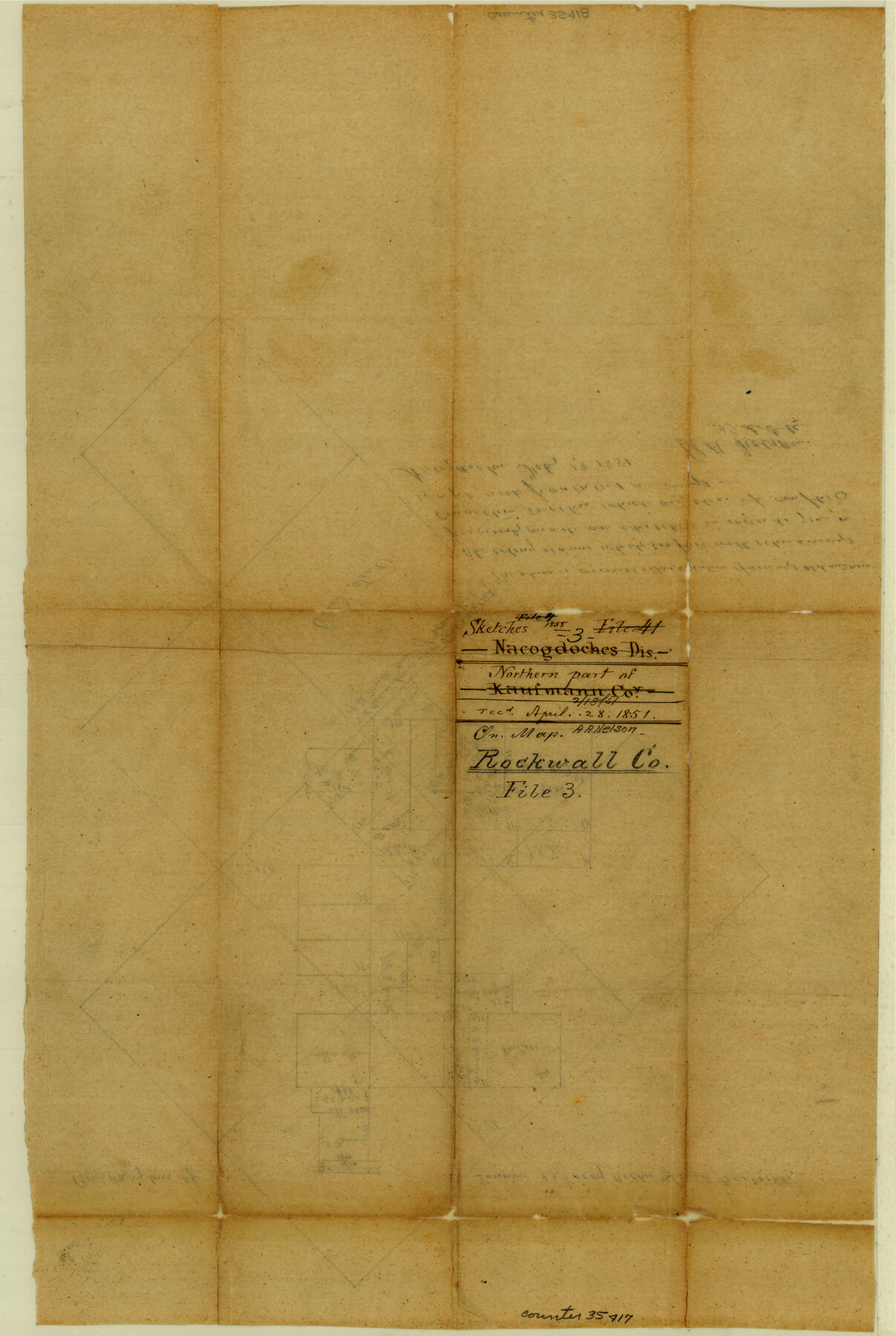 35417, Rockwall County Sketch File 3, General Map Collection