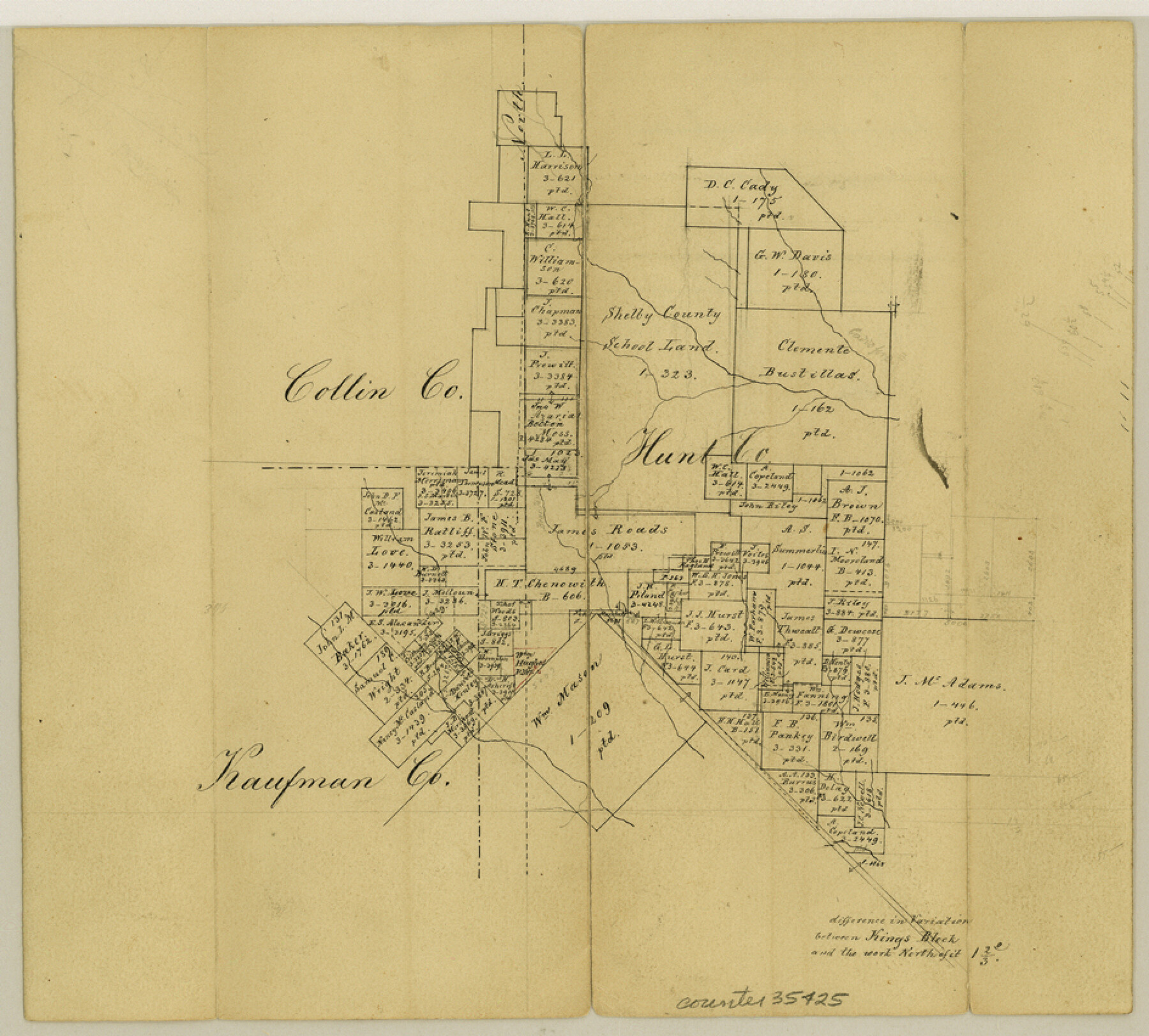 35425, Rockwall County Sketch File 6, General Map Collection