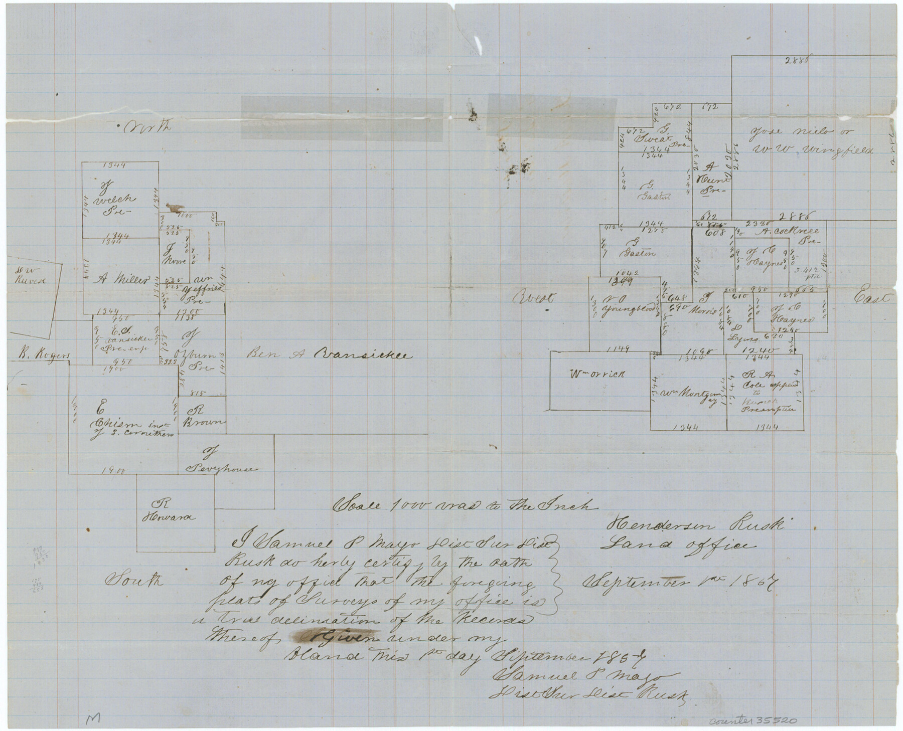 35520, Rusk County Sketch File 17, General Map Collection