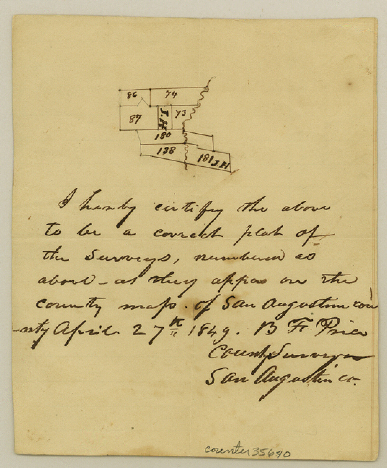 35640, San Augustine County Sketch File 4, General Map Collection