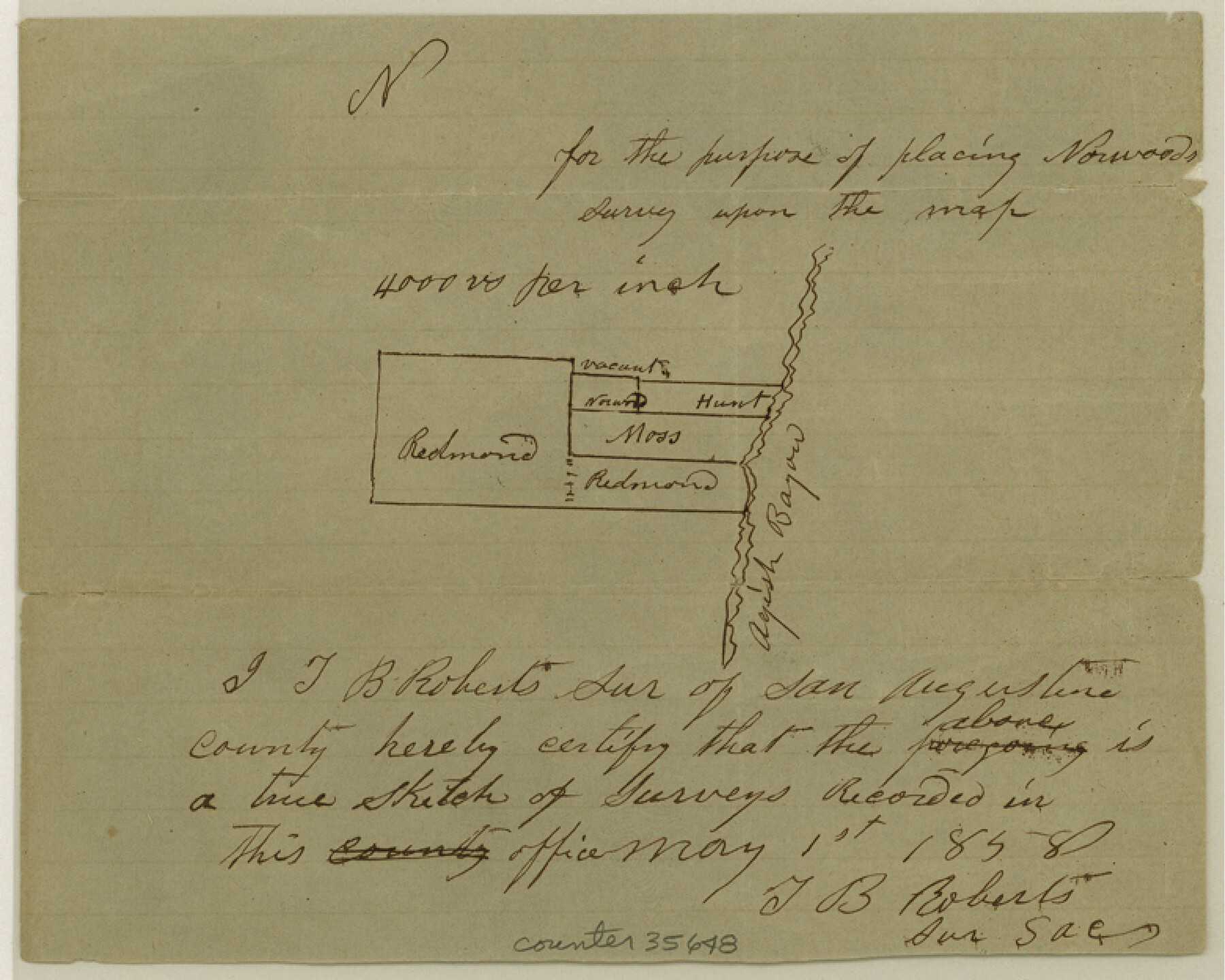 35648, San Augustine County Sketch File 8, General Map Collection