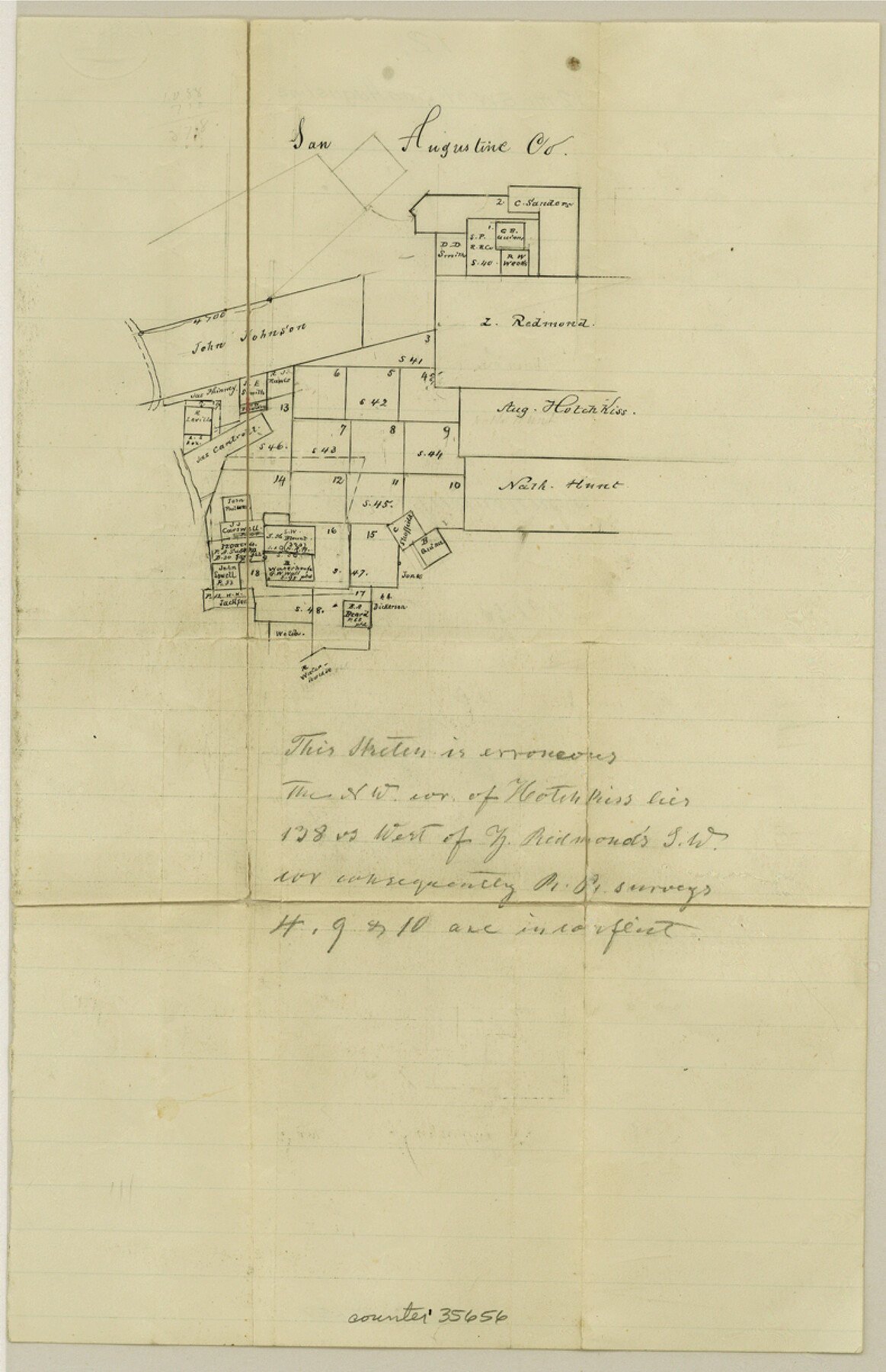 35656, San Augustine County Sketch File 12, General Map Collection