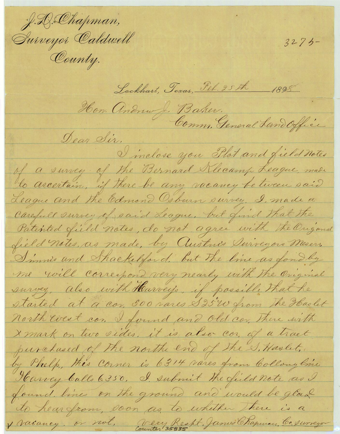 35835, Caldwell County Sketch File 4a, General Map Collection