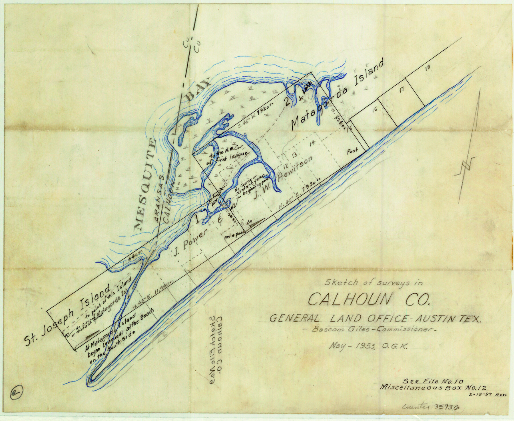 35936, Calhoun County Sketch File 9, General Map Collection