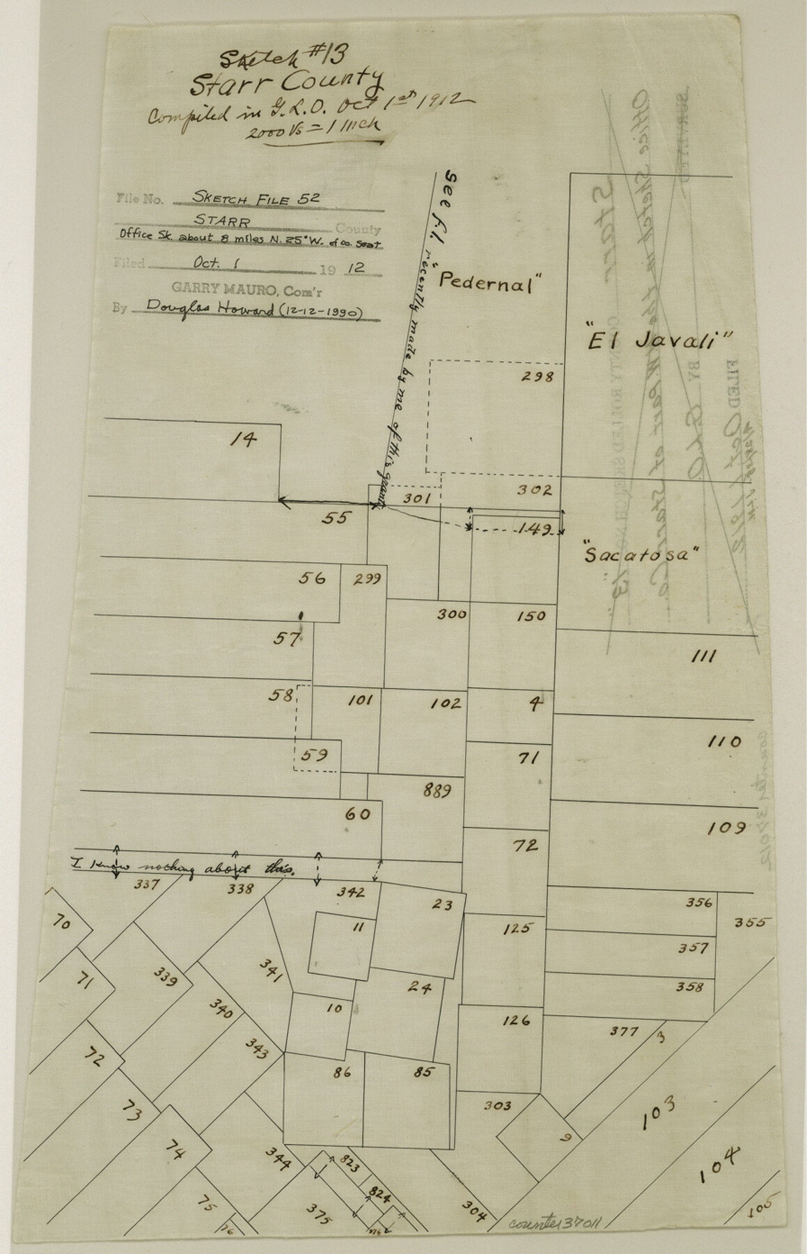 37011, Starr County Sketch File 52, General Map Collection