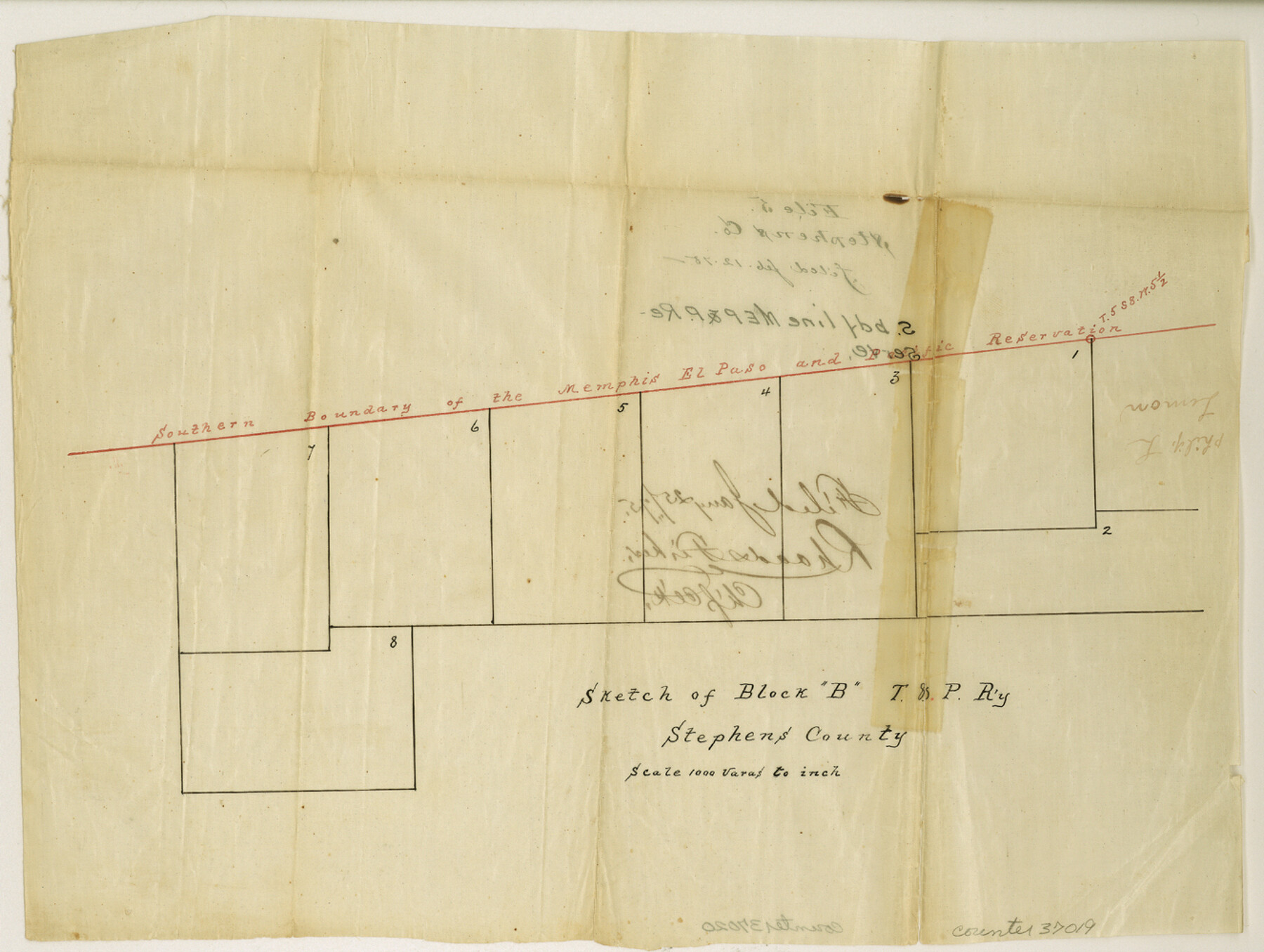 37019, Stephens County Sketch File 5, General Map Collection
