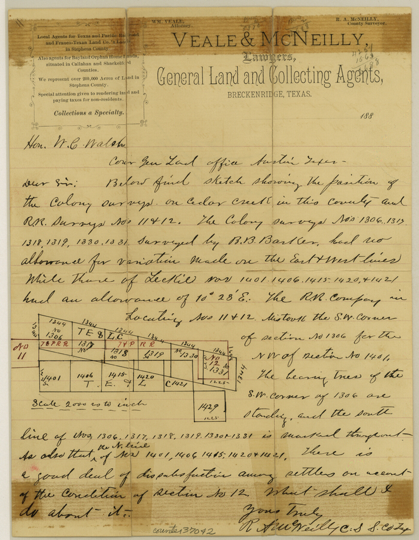 37042, Stephens County Sketch File 10, General Map Collection