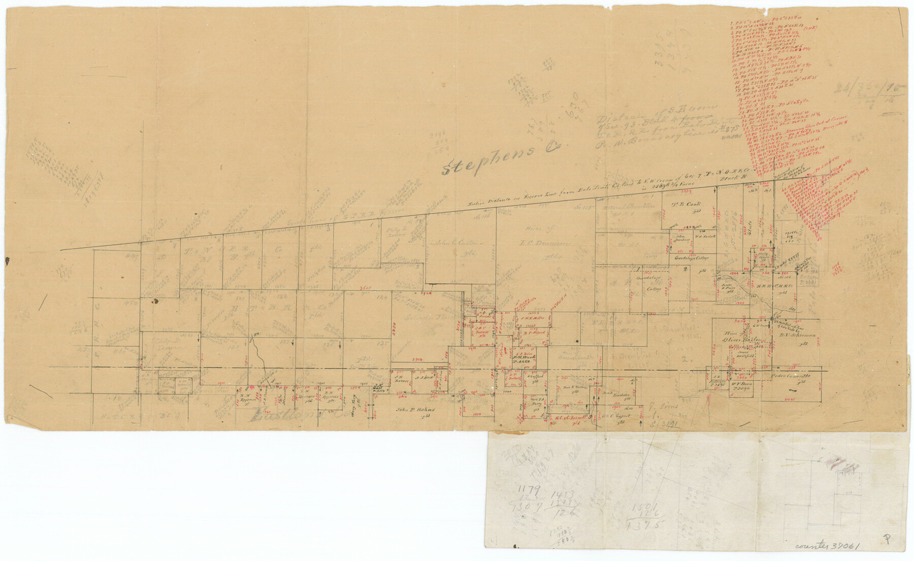 37061, Stephens County Sketch File 12a, General Map Collection