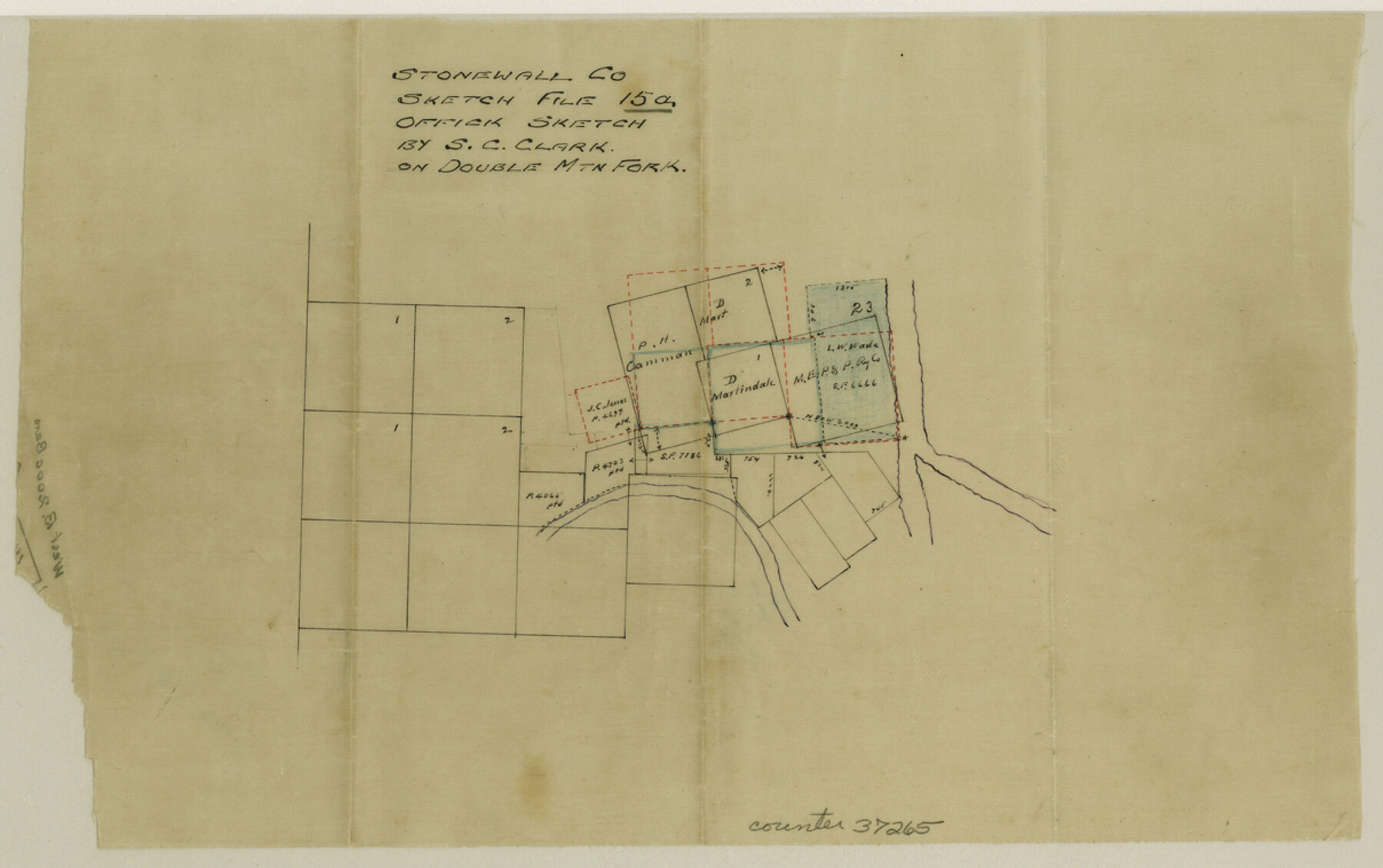 37265, Stonewall County Sketch File 15a, General Map Collection