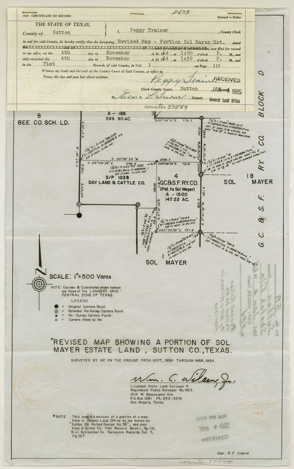 37554, Sutton County Sketch File 58, General Map Collection