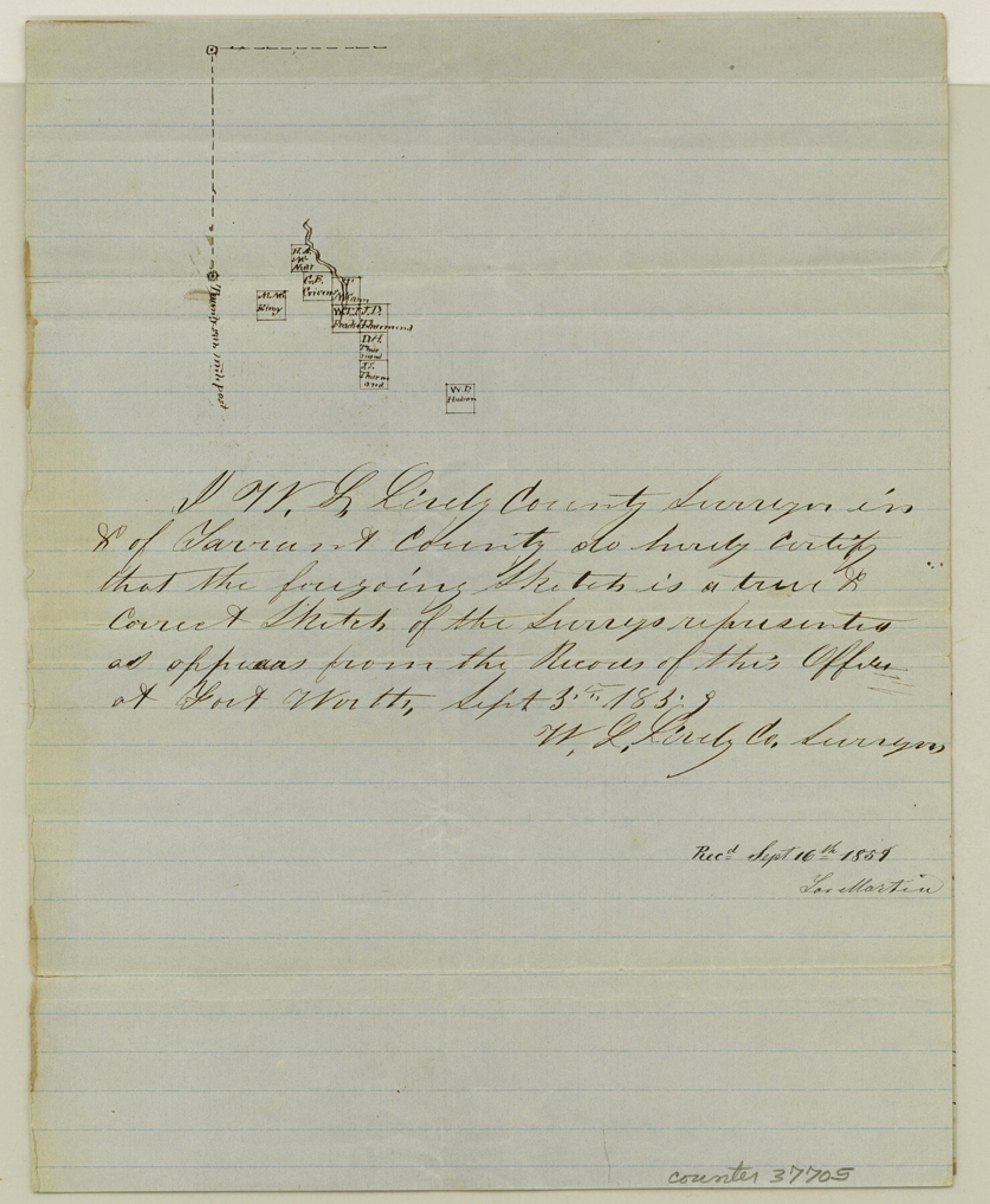 37705, Tarrant County Sketch File 14, General Map Collection