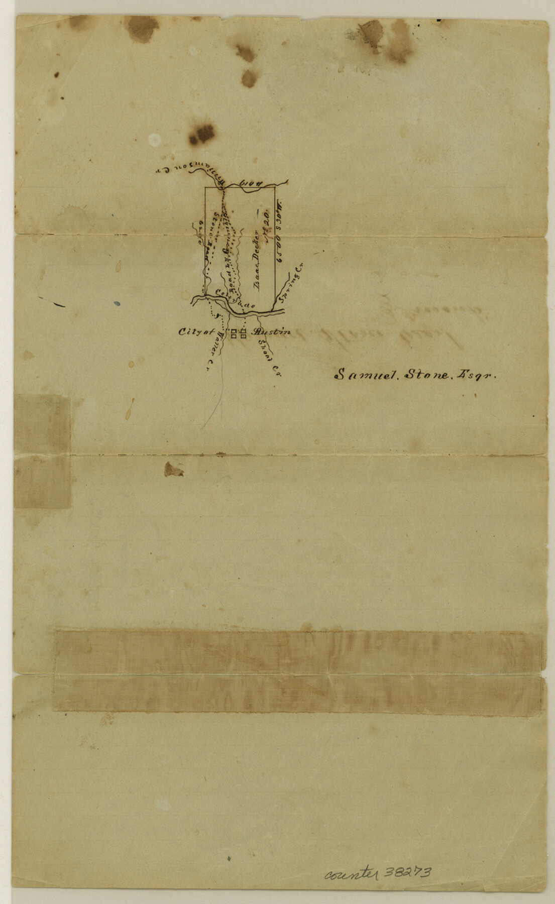 38273, Travis County Sketch File 3, General Map Collection