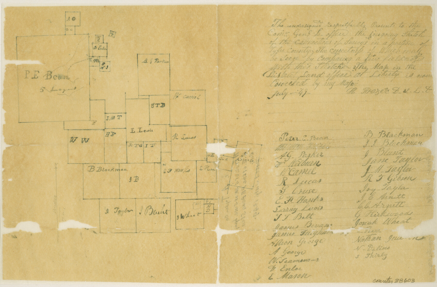 38603, Tyler County Sketch File A, General Map Collection