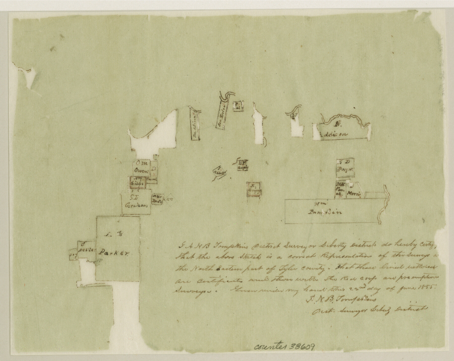 38609, Tyler County Sketch File 1a, General Map Collection