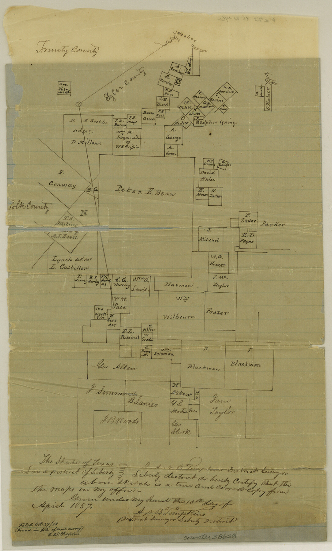 38628, Tyler County Sketch File 4, General Map Collection