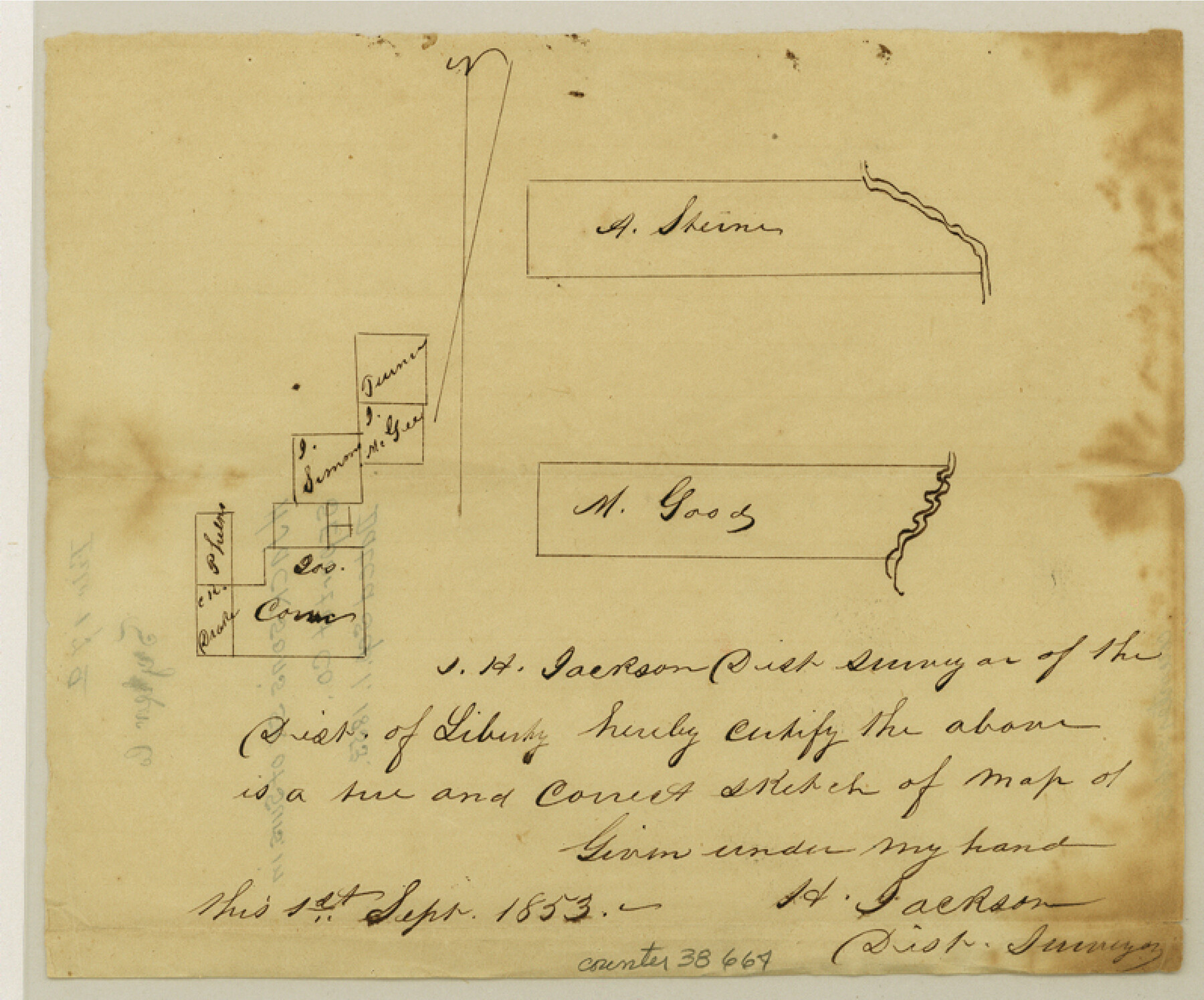 38664, Tyler County Sketch File 17a, General Map Collection