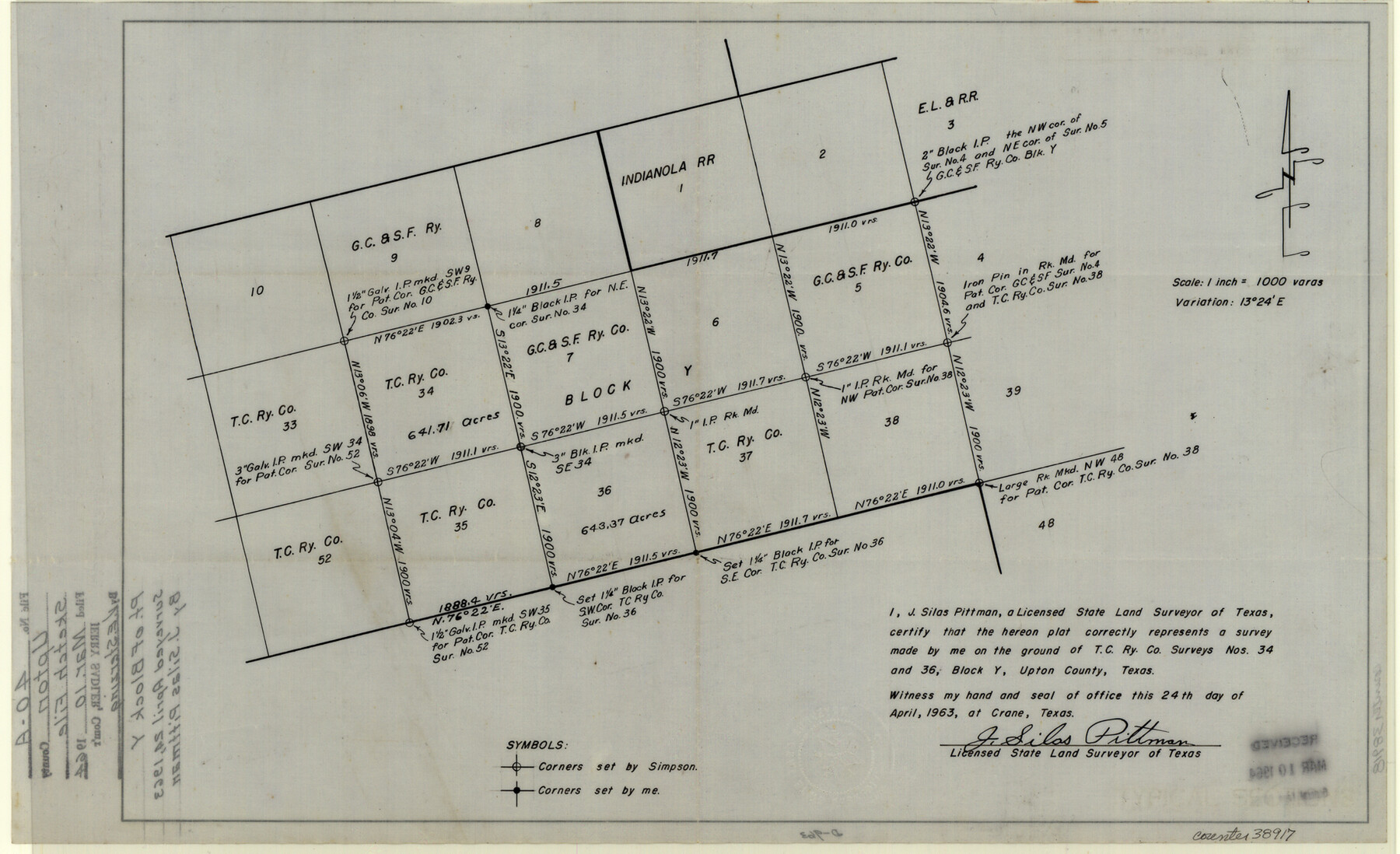 38917, Upton County Sketch File 40a, General Map Collection