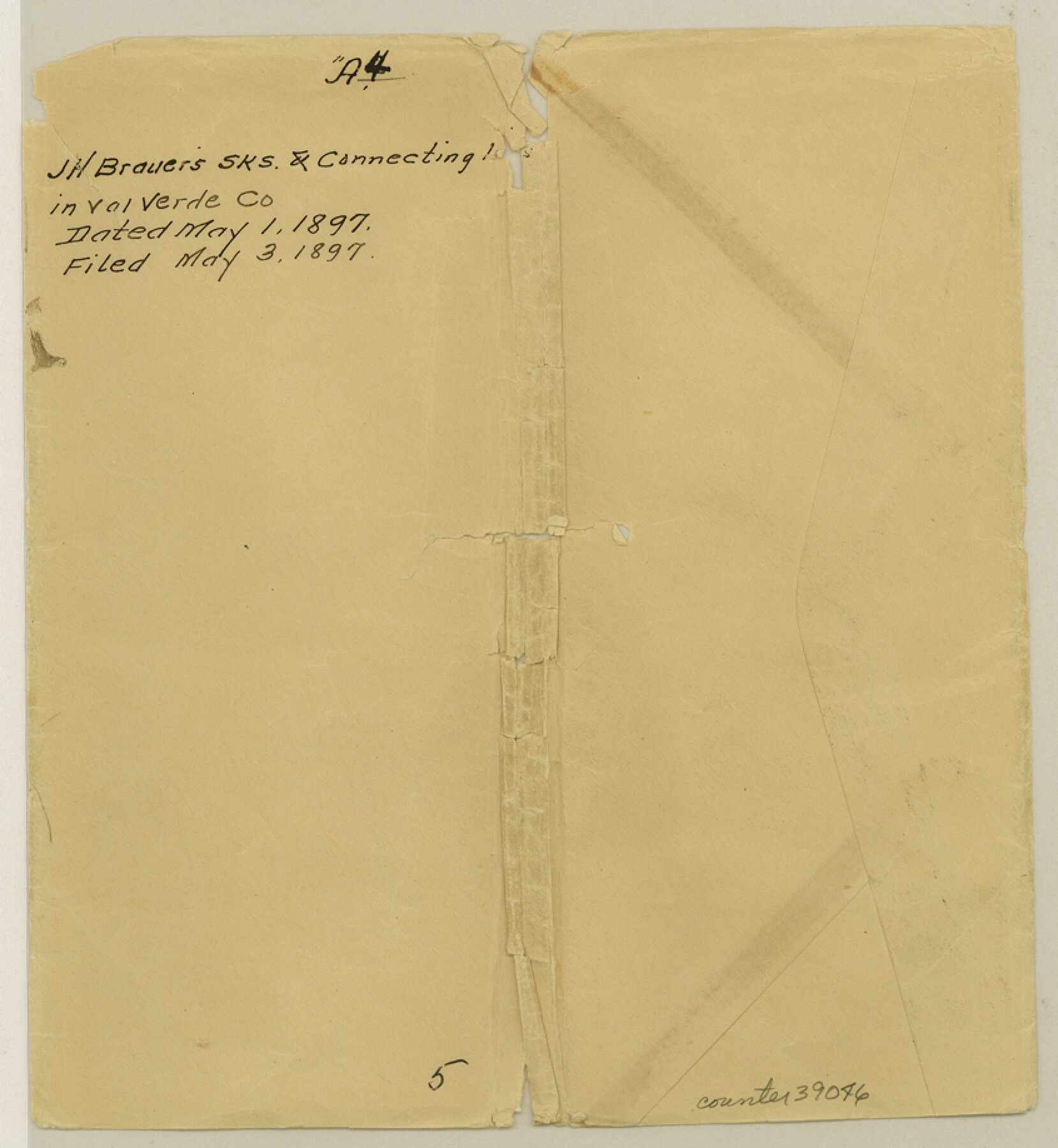 39046, Val Verde County Sketch File A4, General Map Collection