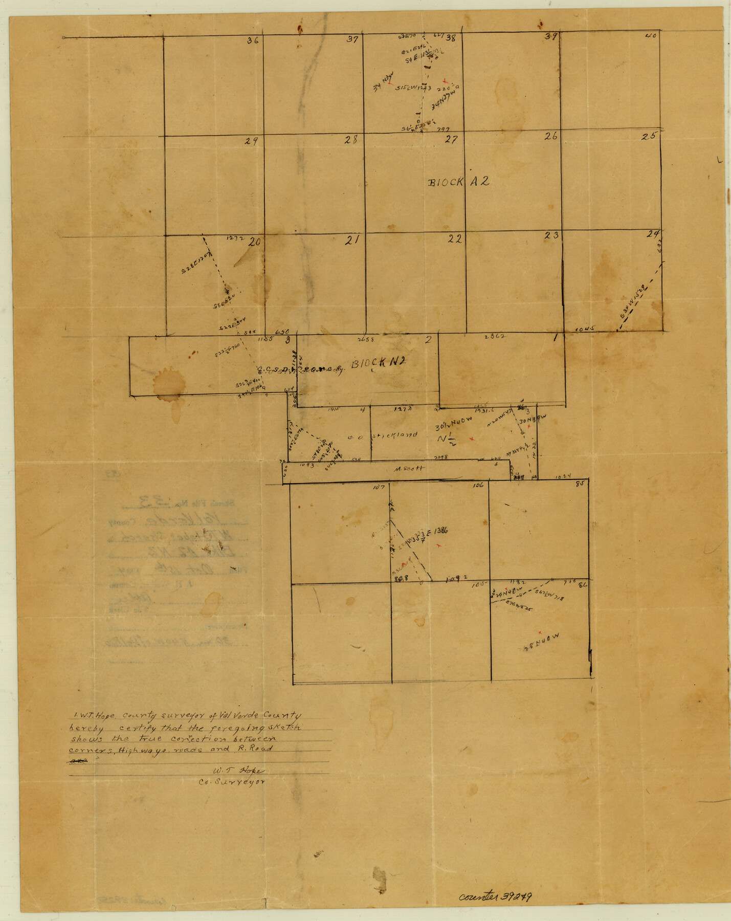 39249, Val Verde County Sketch File 33, General Map Collection