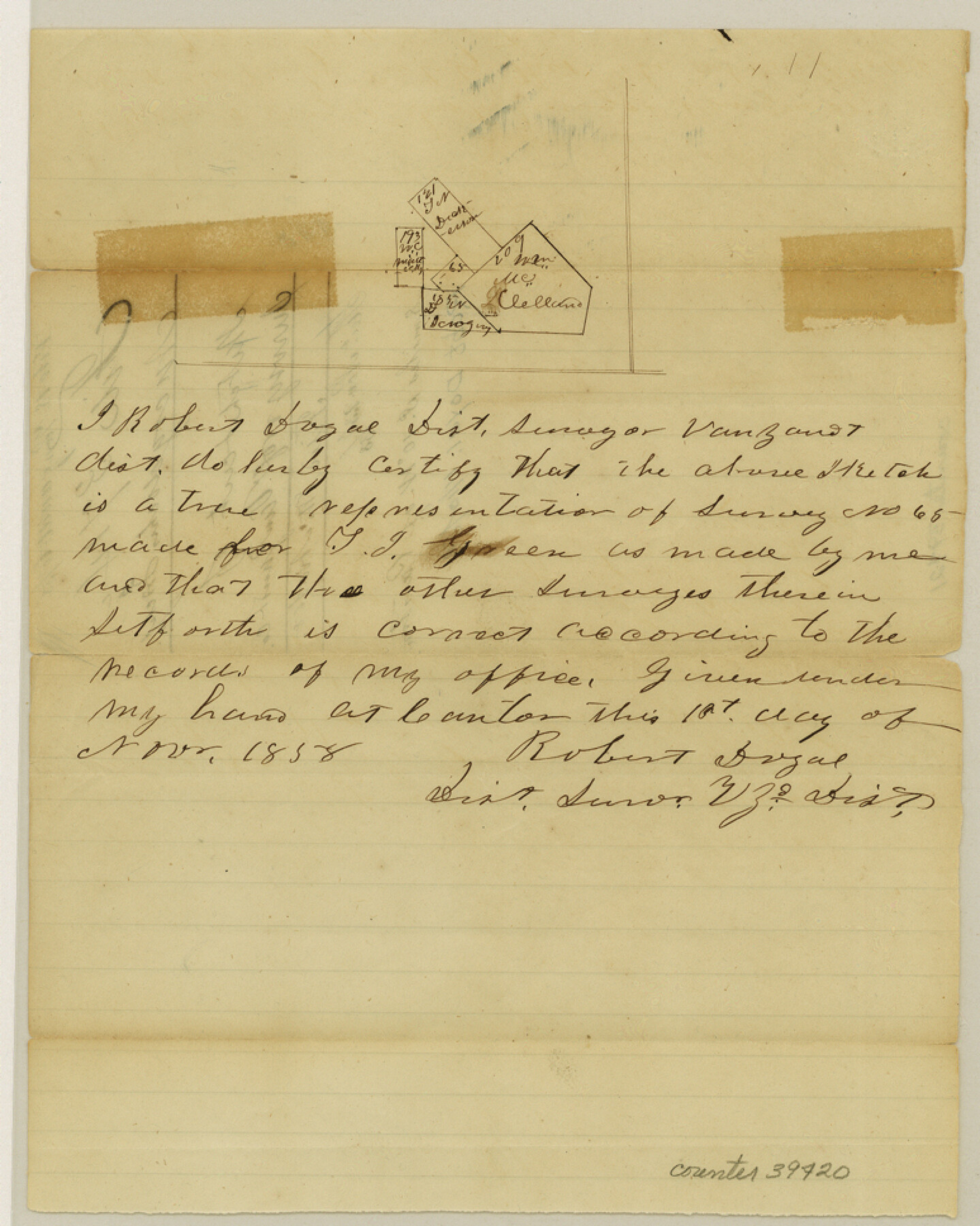 39420, Van Zandt County Sketch File 18, General Map Collection