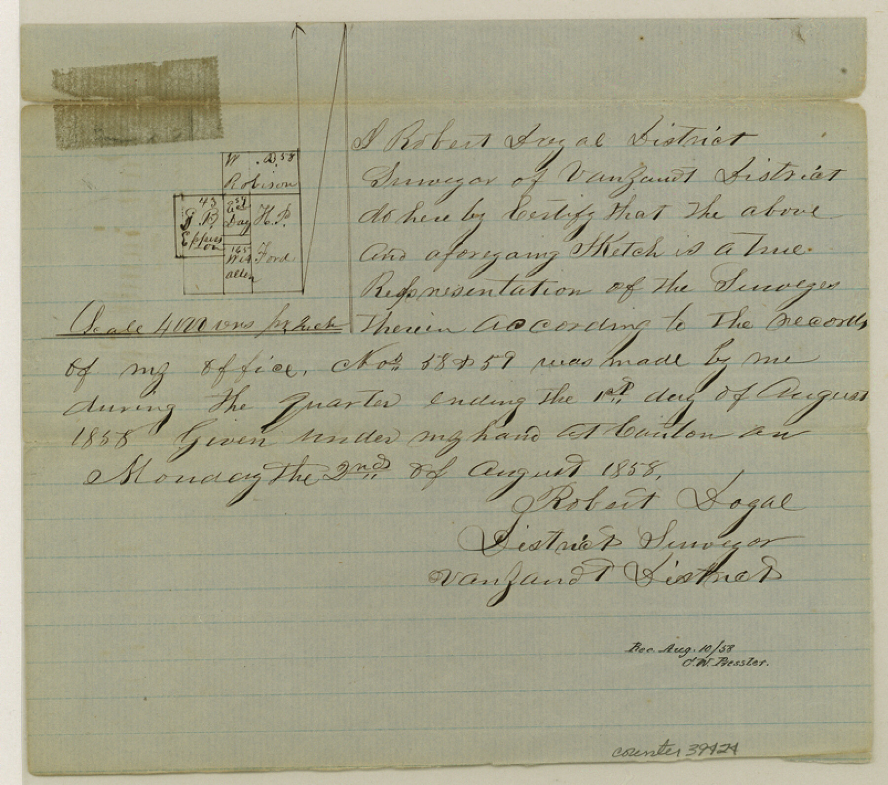 39424, Van Zandt County Sketch File 19a, General Map Collection