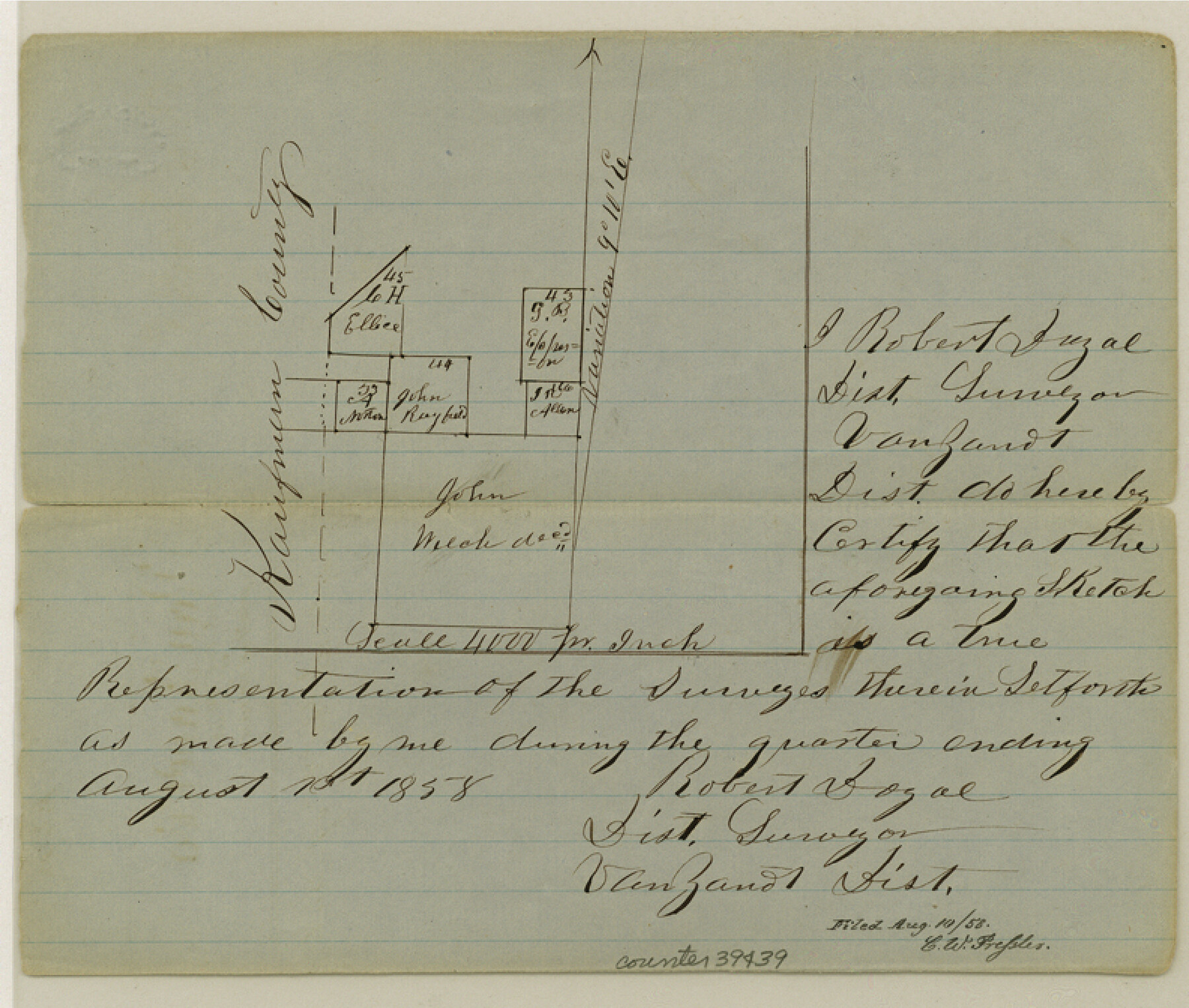 39439, Van Zandt County Sketch File 24, General Map Collection