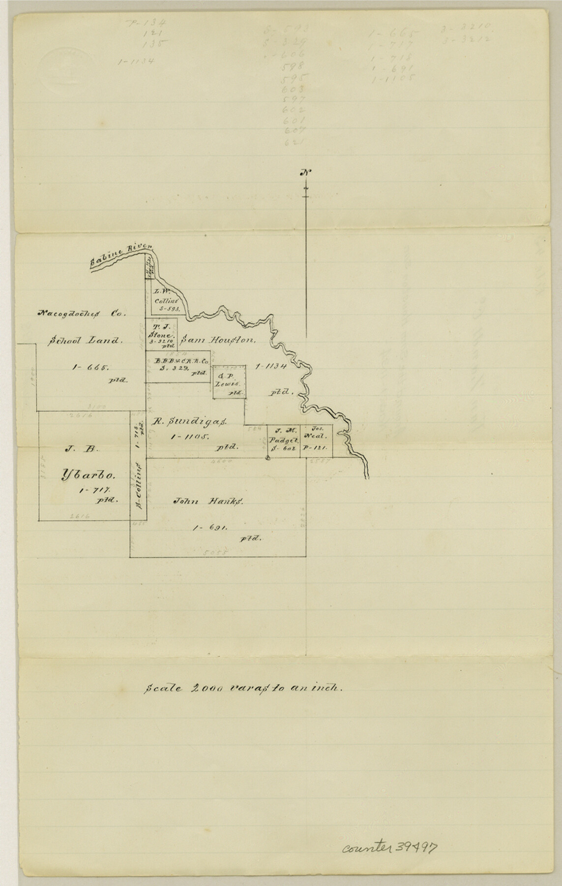 39497, Van Zandt County Sketch File 43, General Map Collection