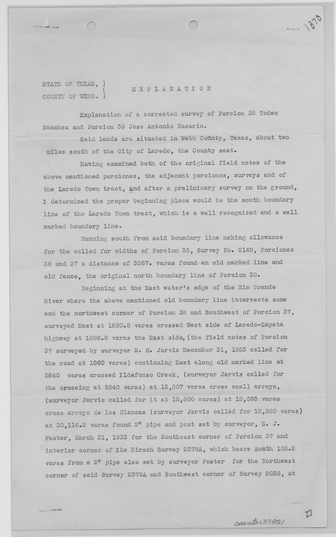 39851, Webb County Sketch File 59, General Map Collection