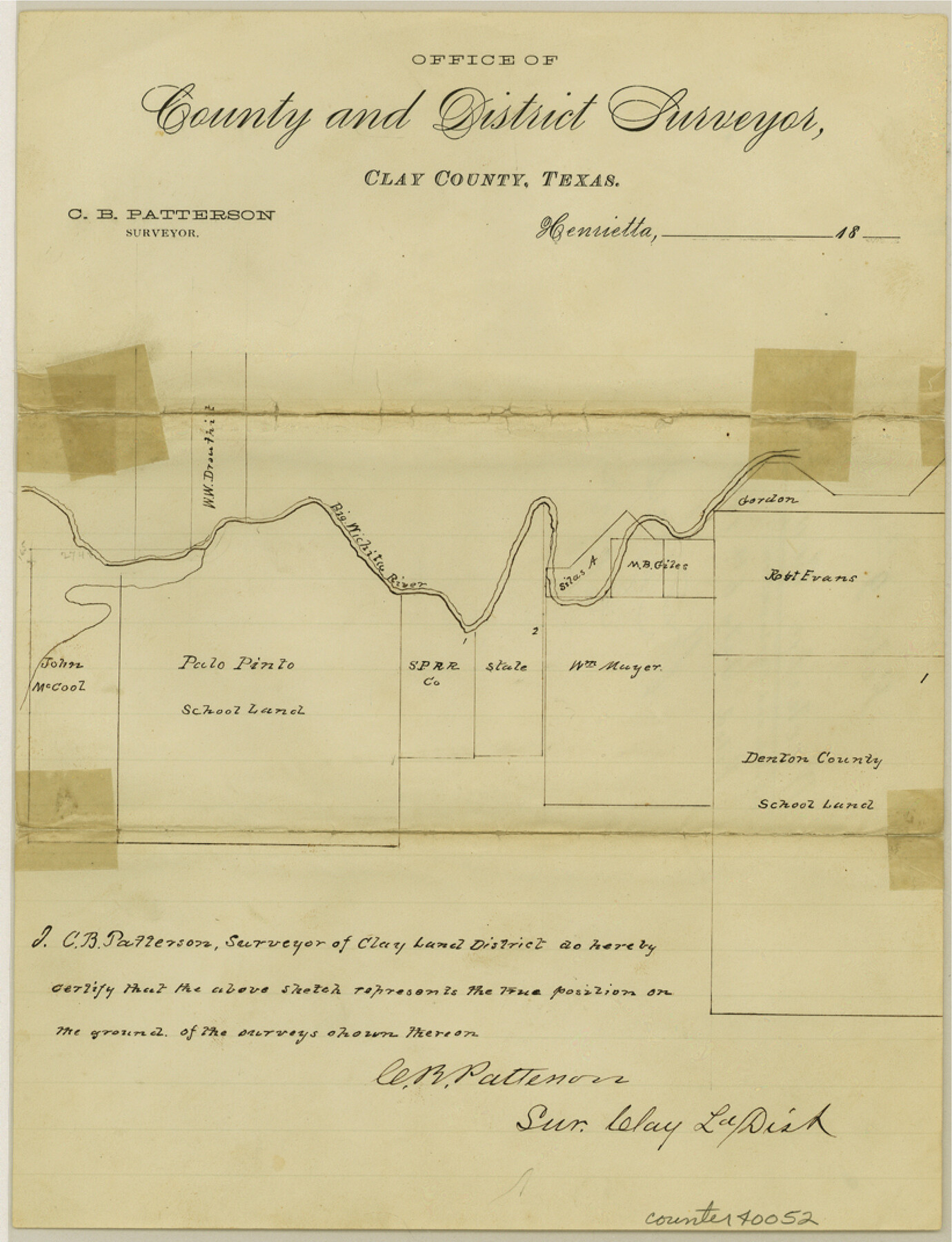 40052, Wichita County Sketch File 9a, General Map Collection