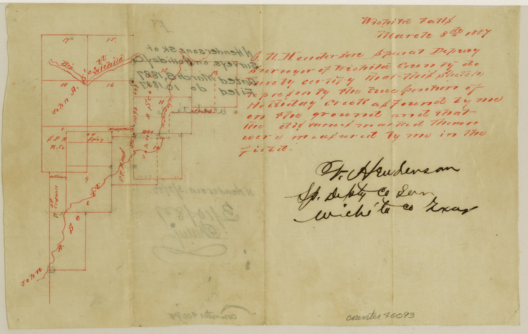 40093, Wichita County Sketch File F, General Map Collection