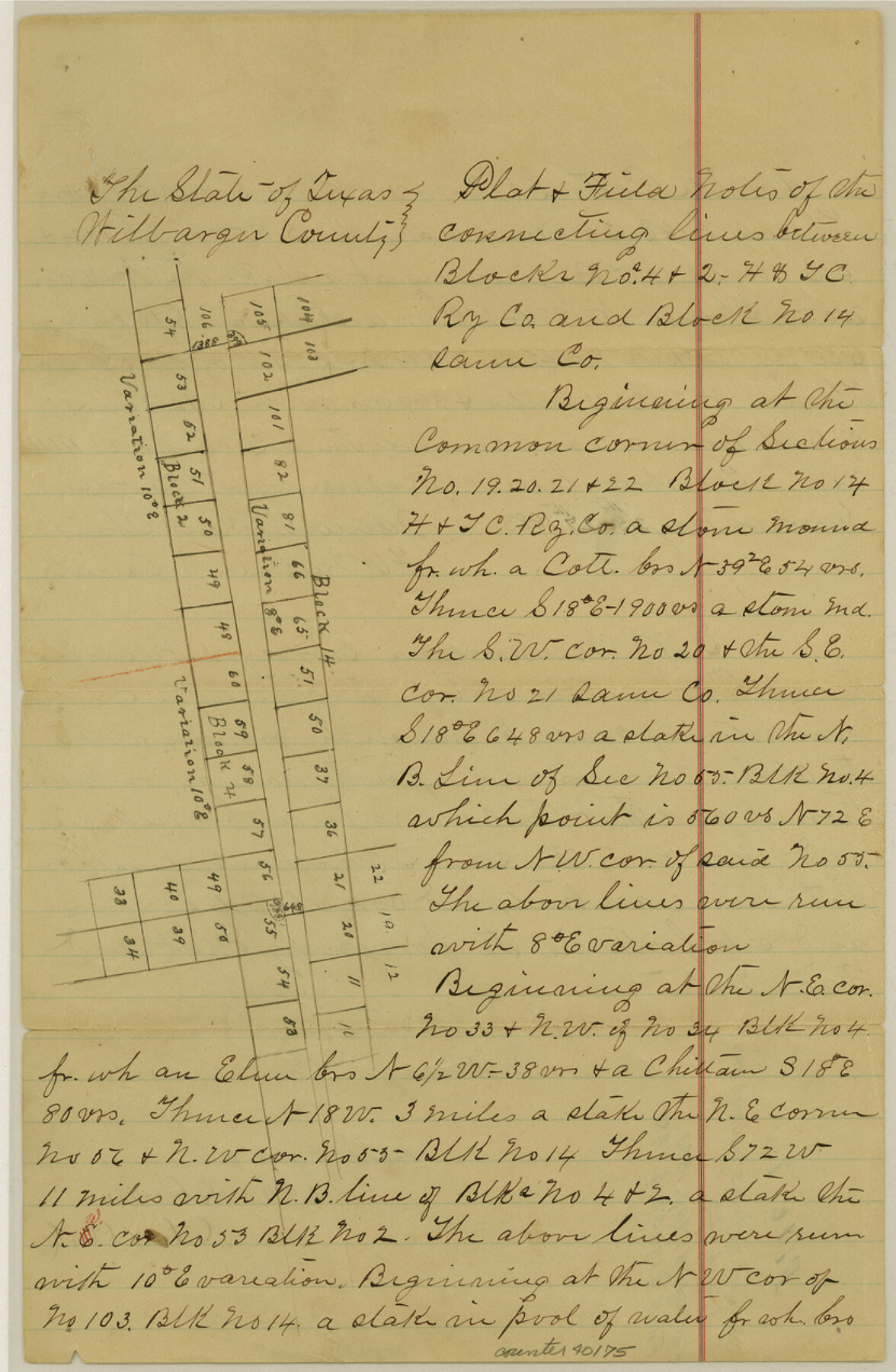 40175, Wilbarger County Sketch File 7, General Map Collection