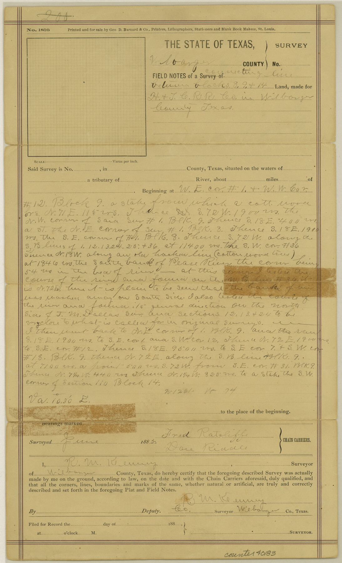 40183, Wilbarger County Sketch File 11, General Map Collection