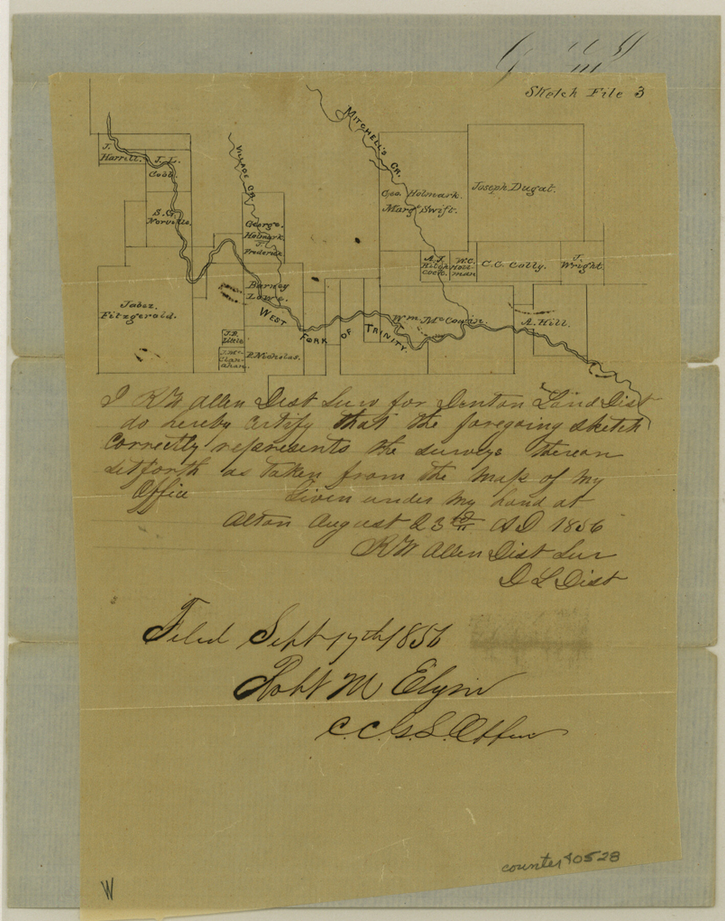 40528, Wise County Sketch File 3, General Map Collection