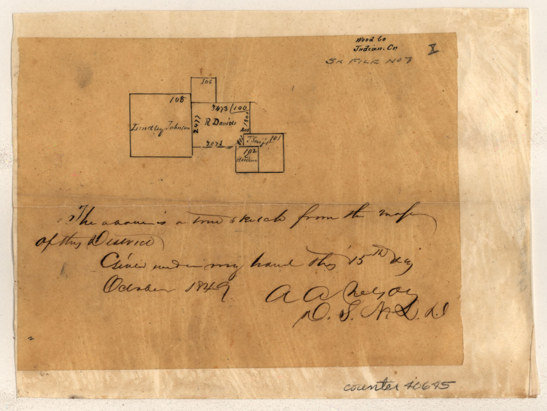 40645, Wood County Sketch File 7, General Map Collection