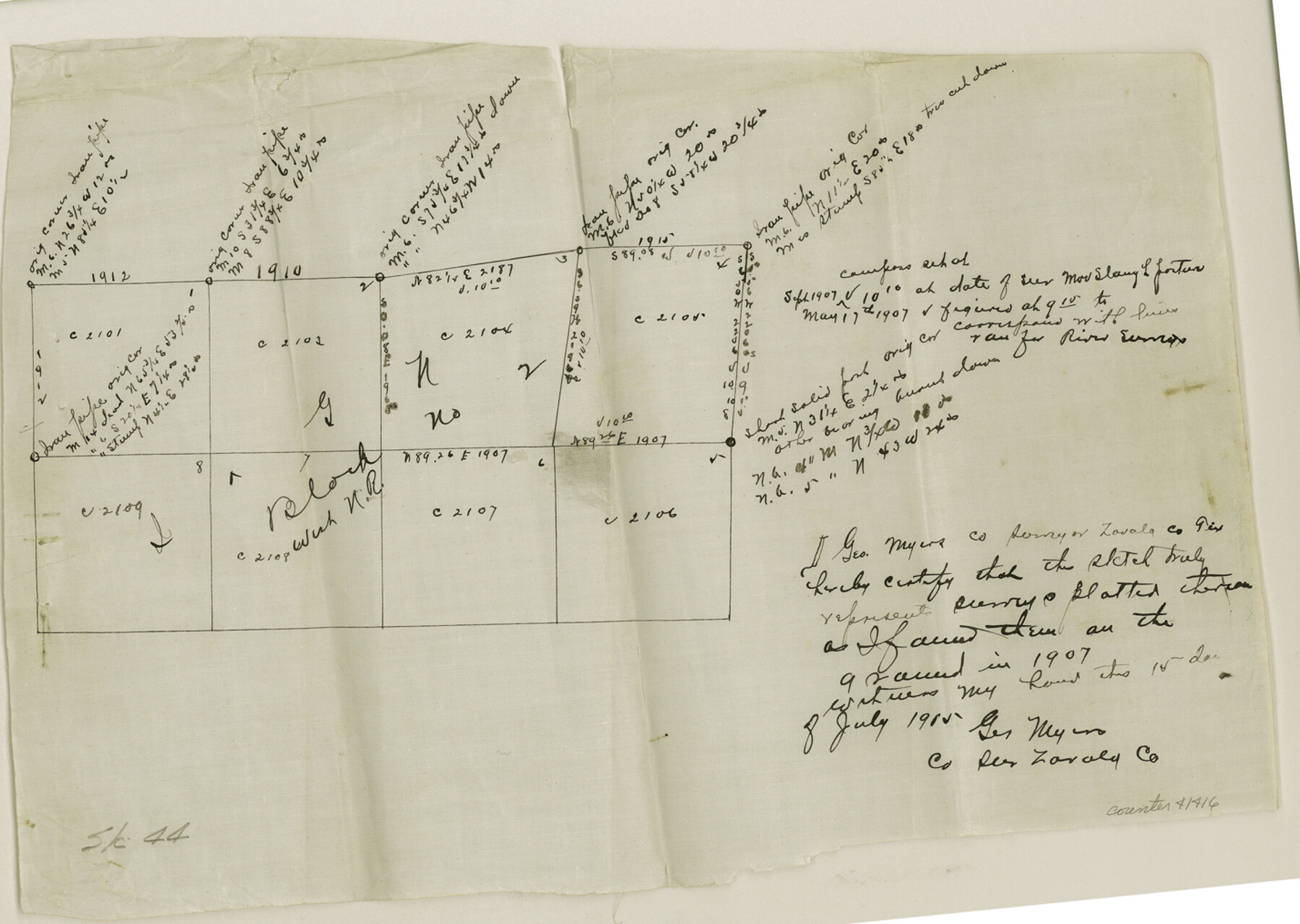 41416, Zavala County Sketch File 44, General Map Collection